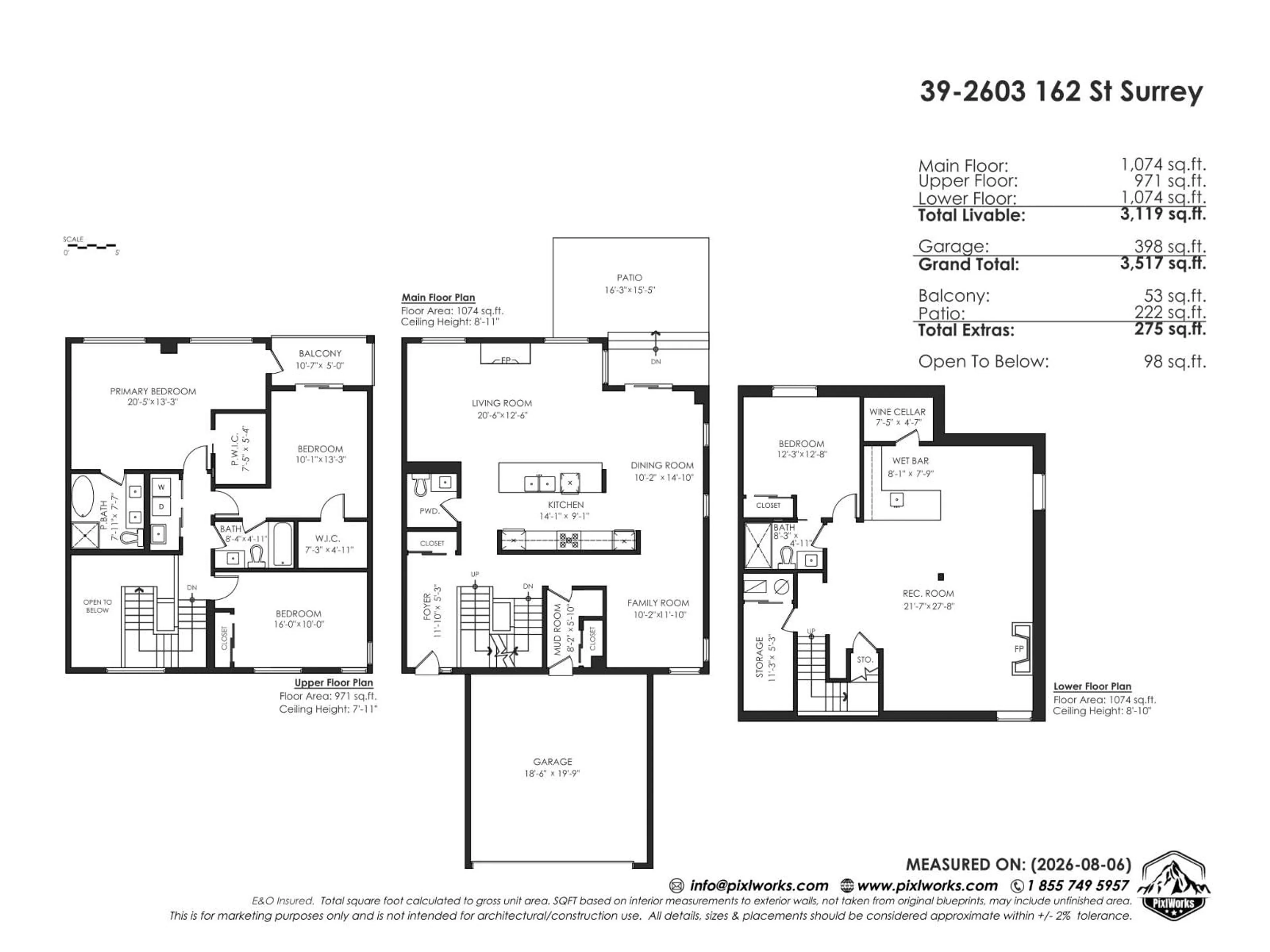 Floor plan for 39 - 2603 162 STREET, Surrey British Columbia V3Z2L4