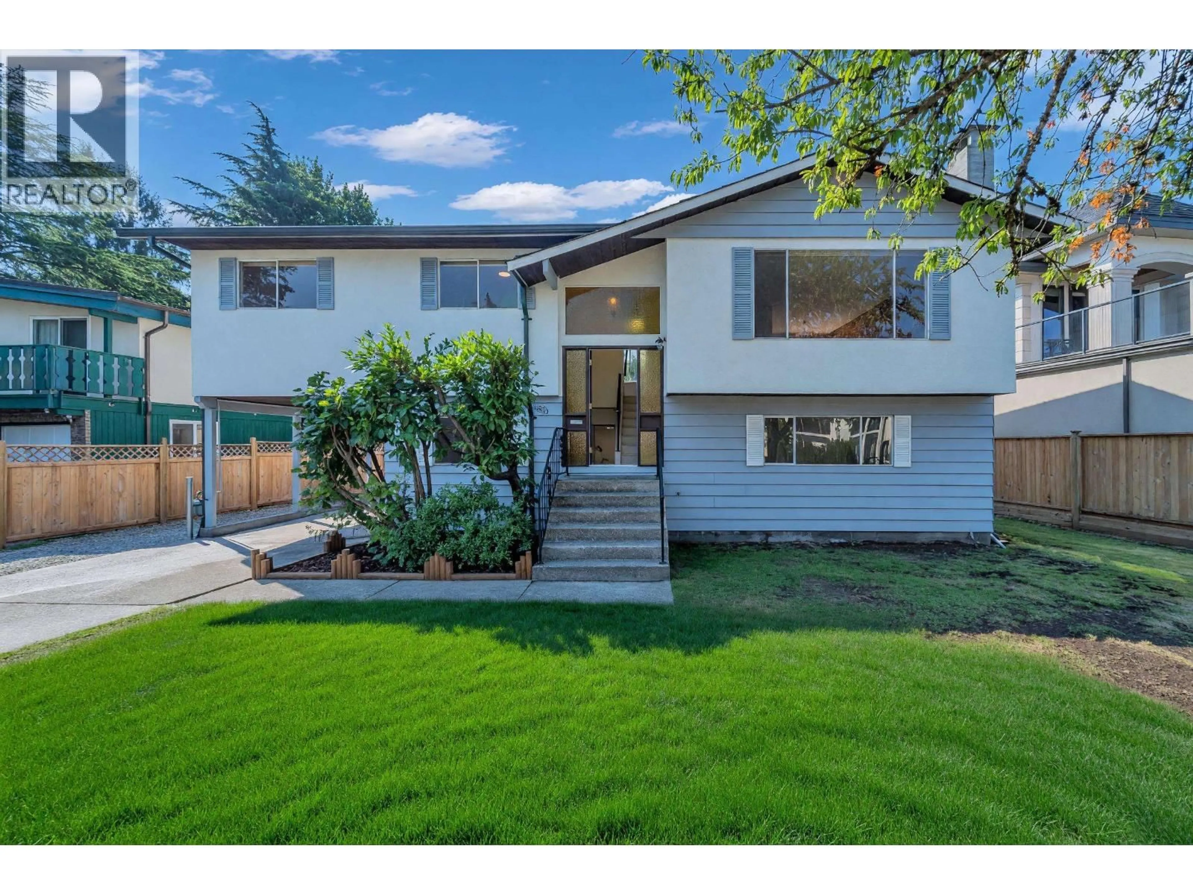 Home with vinyl exterior material, street for 4951 FOXGLOVE CRESCENT, Richmond British Columbia V7C2K4