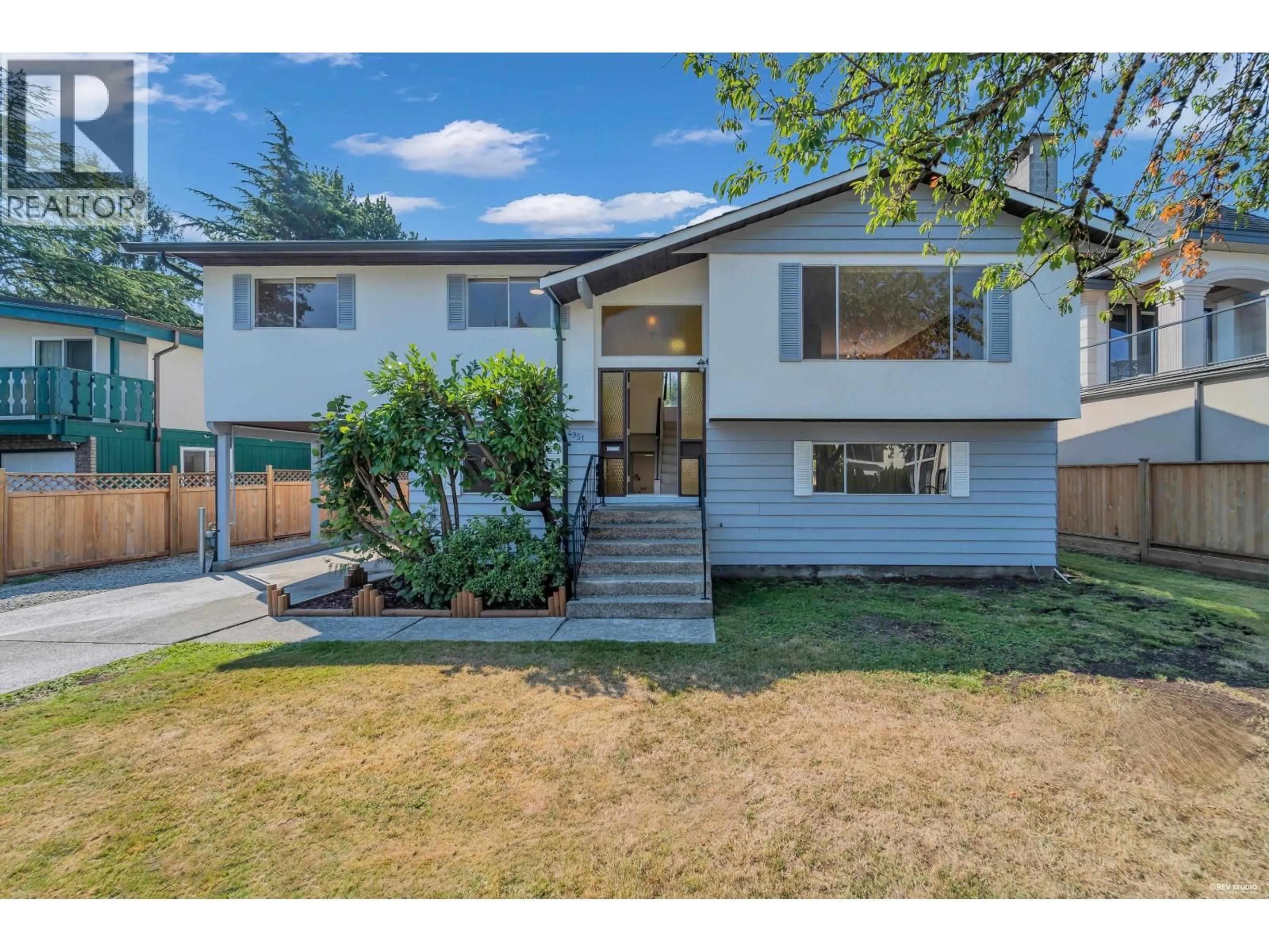 Home with vinyl exterior material, street for 4951 FOXGLOVE CRESCENT, Richmond British Columbia V7C2K4