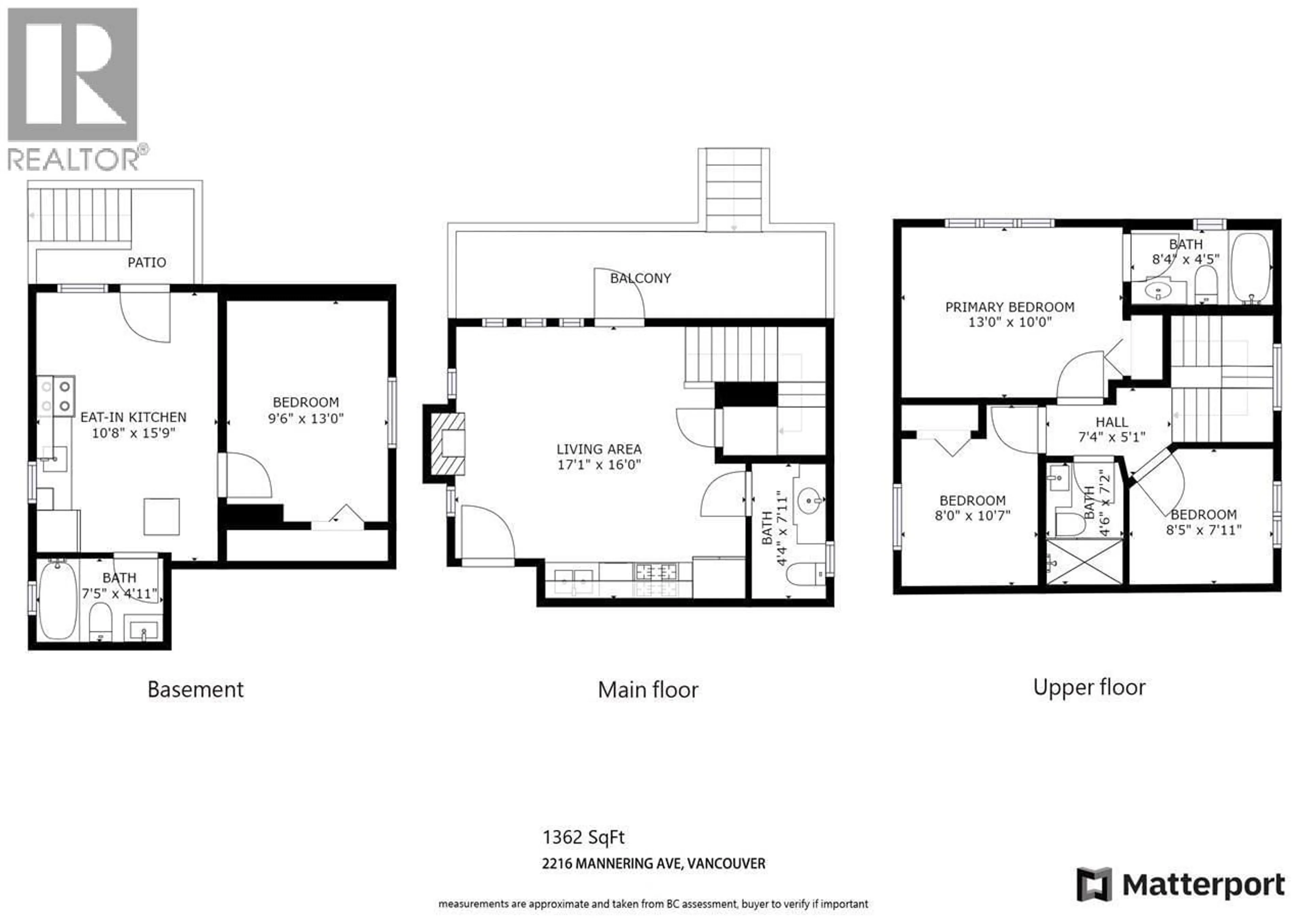 Floor plan for 2216 MANNERING AVENUE, Vancouver British Columbia V5N3C4