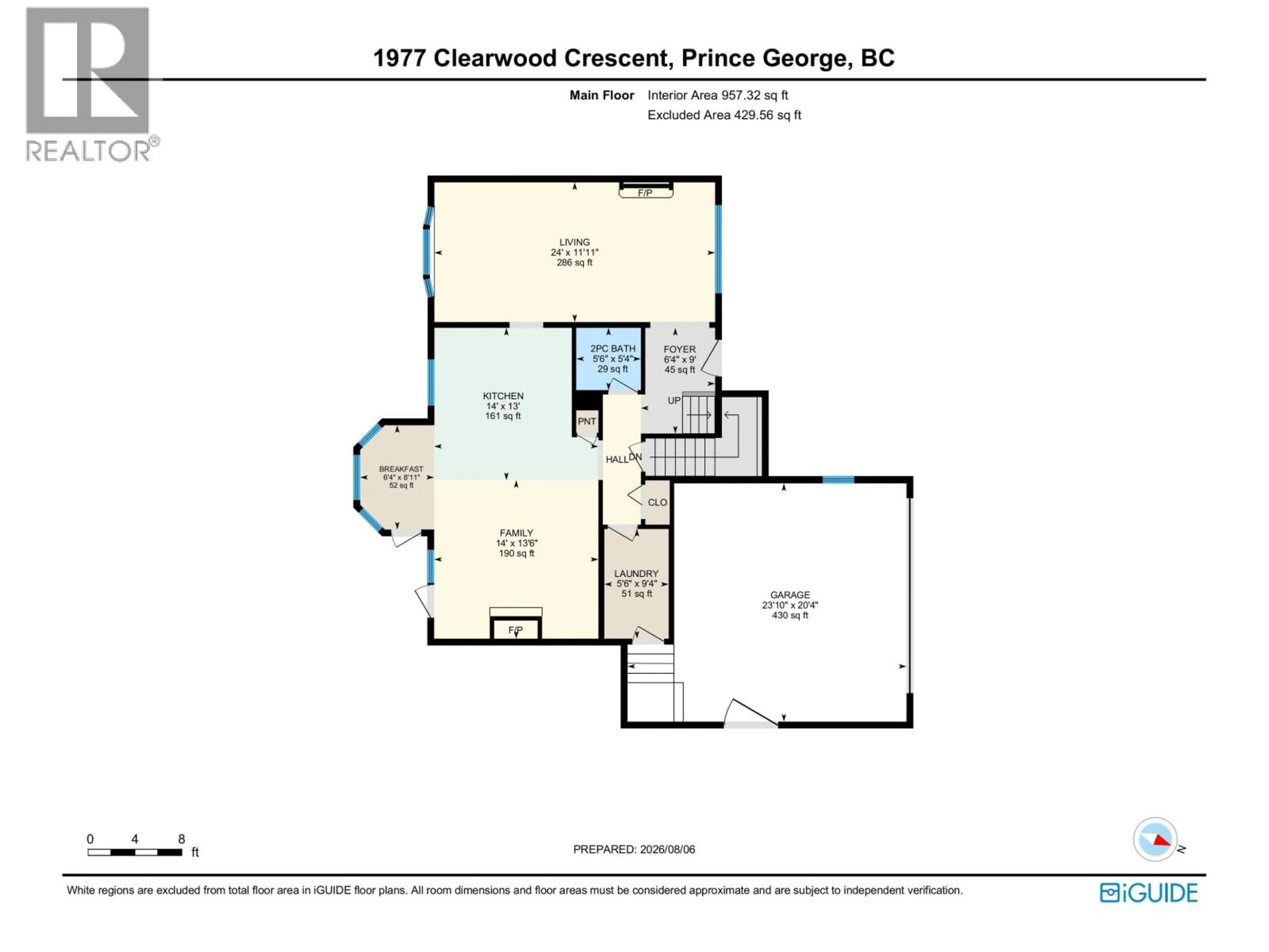 Floor plan for 1977 CLEARWOOD CRESCENT, Prince George British Columbia V2K4R1