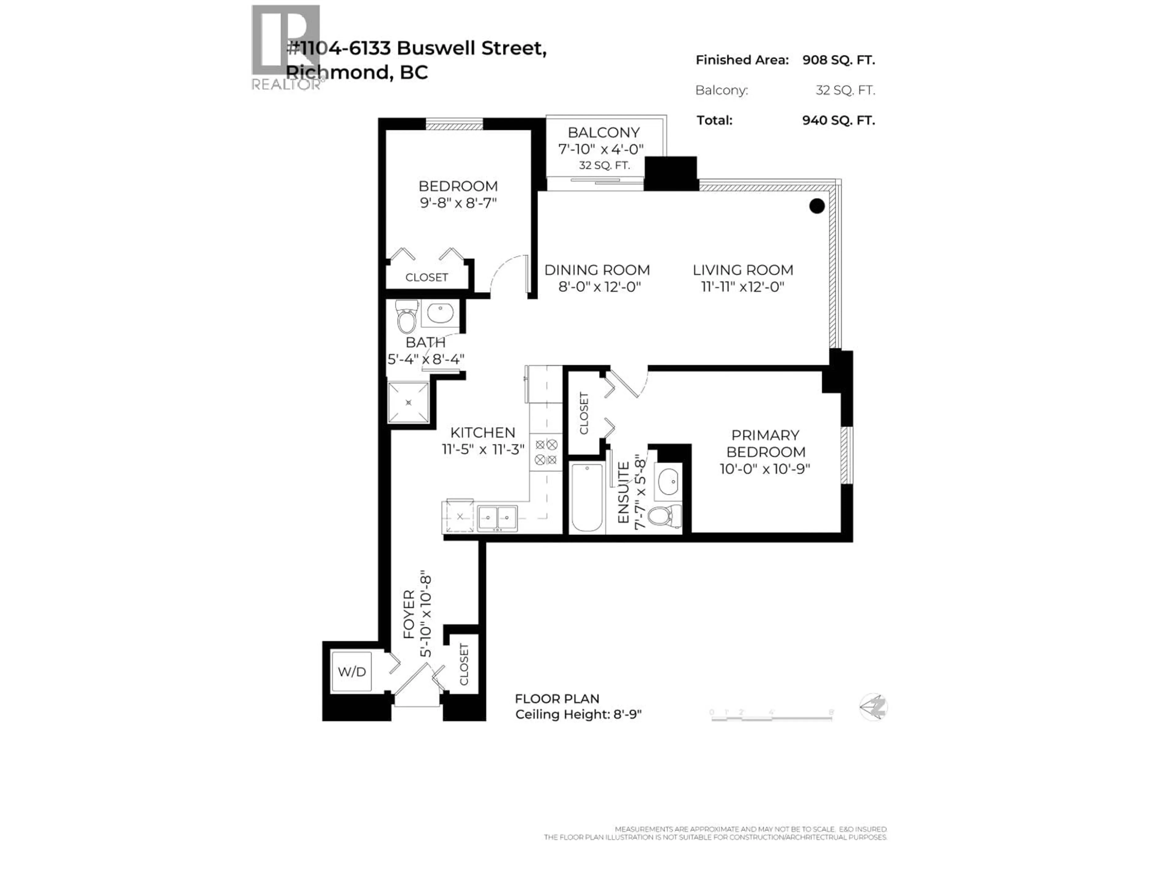 Floor plan for 1104 - 6133 BUSWELL STREET, Richmond British Columbia V6Y0B2