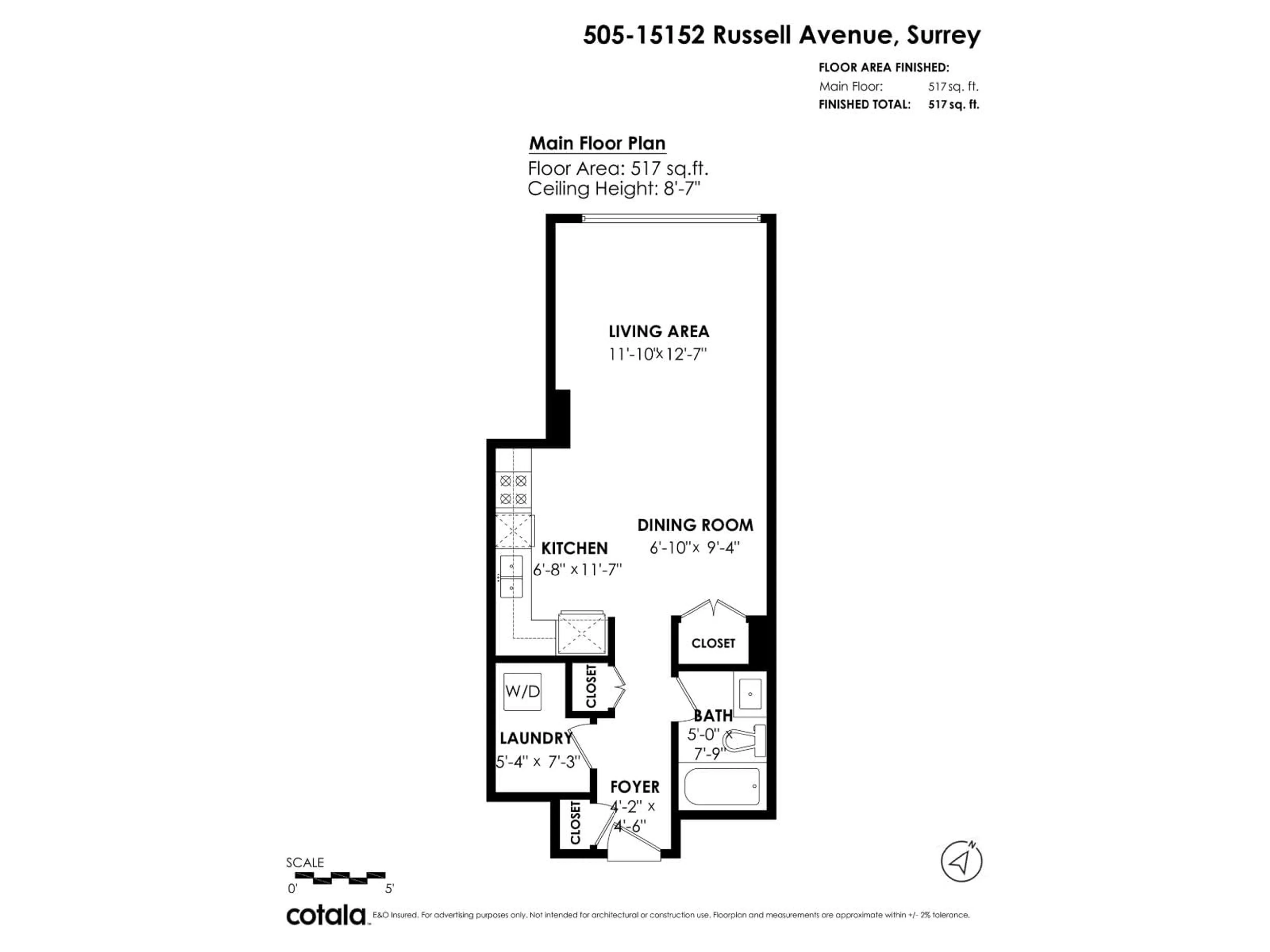 Floor plan for 505 - 15152 RUSSELL AVENUE, White Rock British Columbia V4B0A3