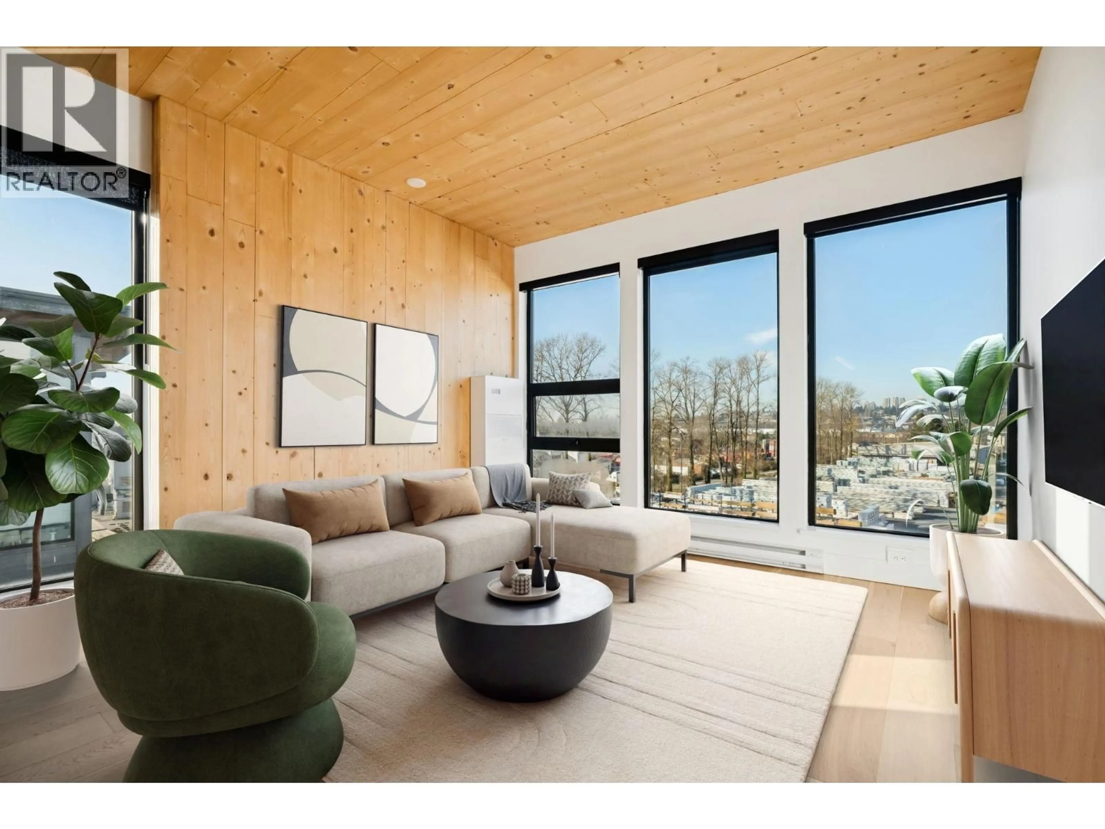 Living room with furniture, wood/laminate floor for 310 - 310 SALTER STREET, New Westminster British Columbia V3M0N7