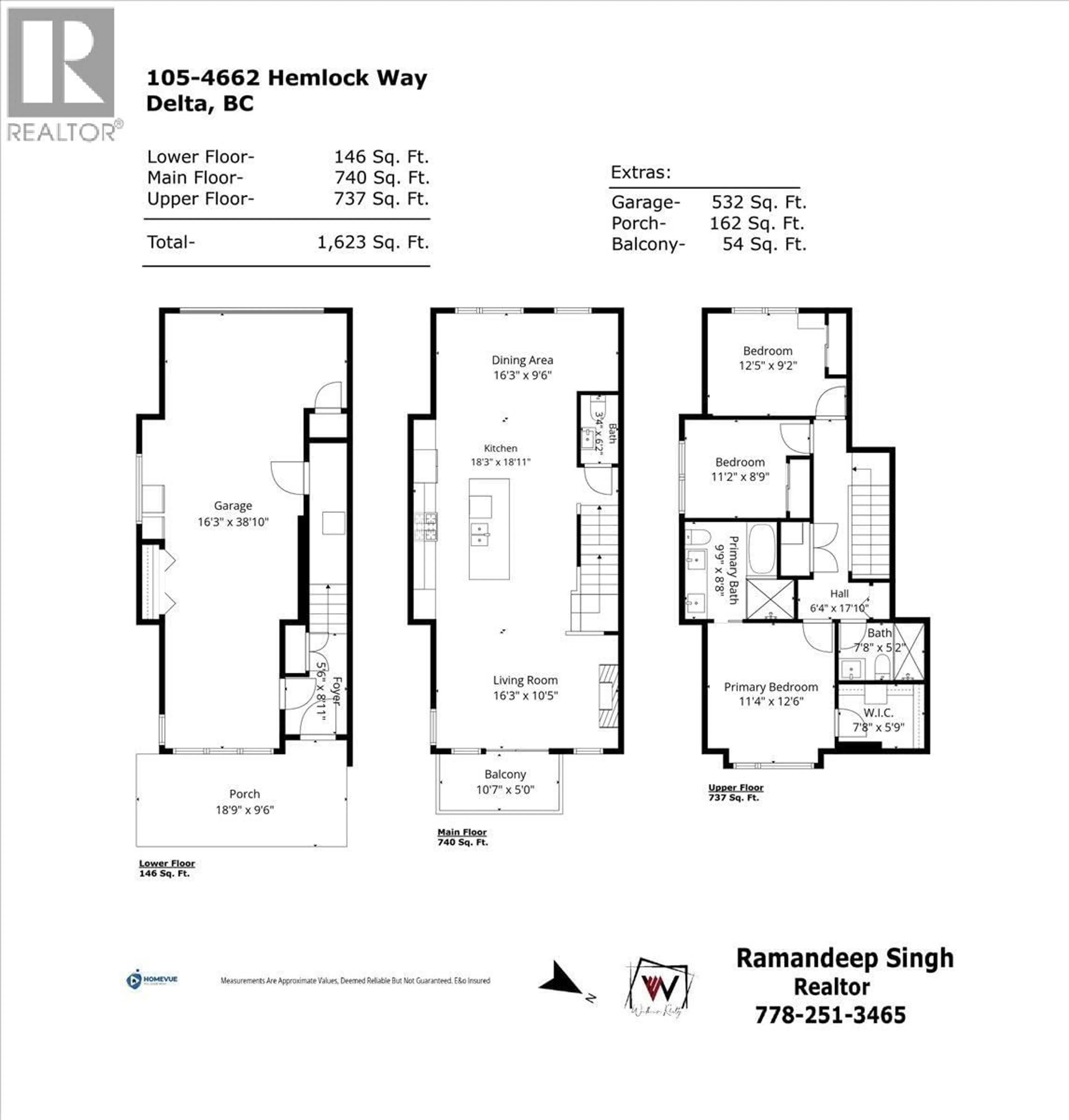 Floor plan for 105 - 4662 HEMLOCK WAY, Tsawwassen British Columbia V4M0G1