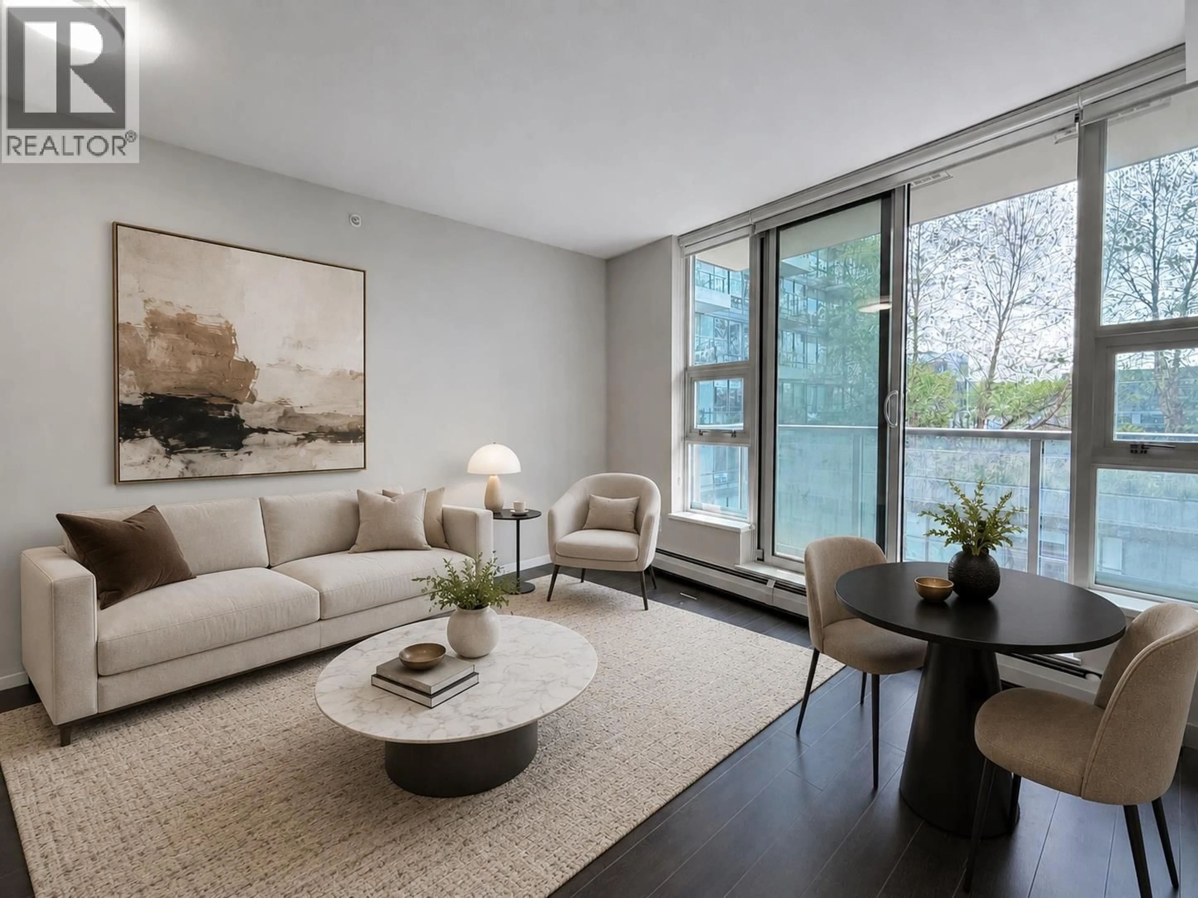 Living room with furniture, wood/laminate floor for 809 - 168 1ST AVENUE, Vancouver British Columbia V5Y0H6