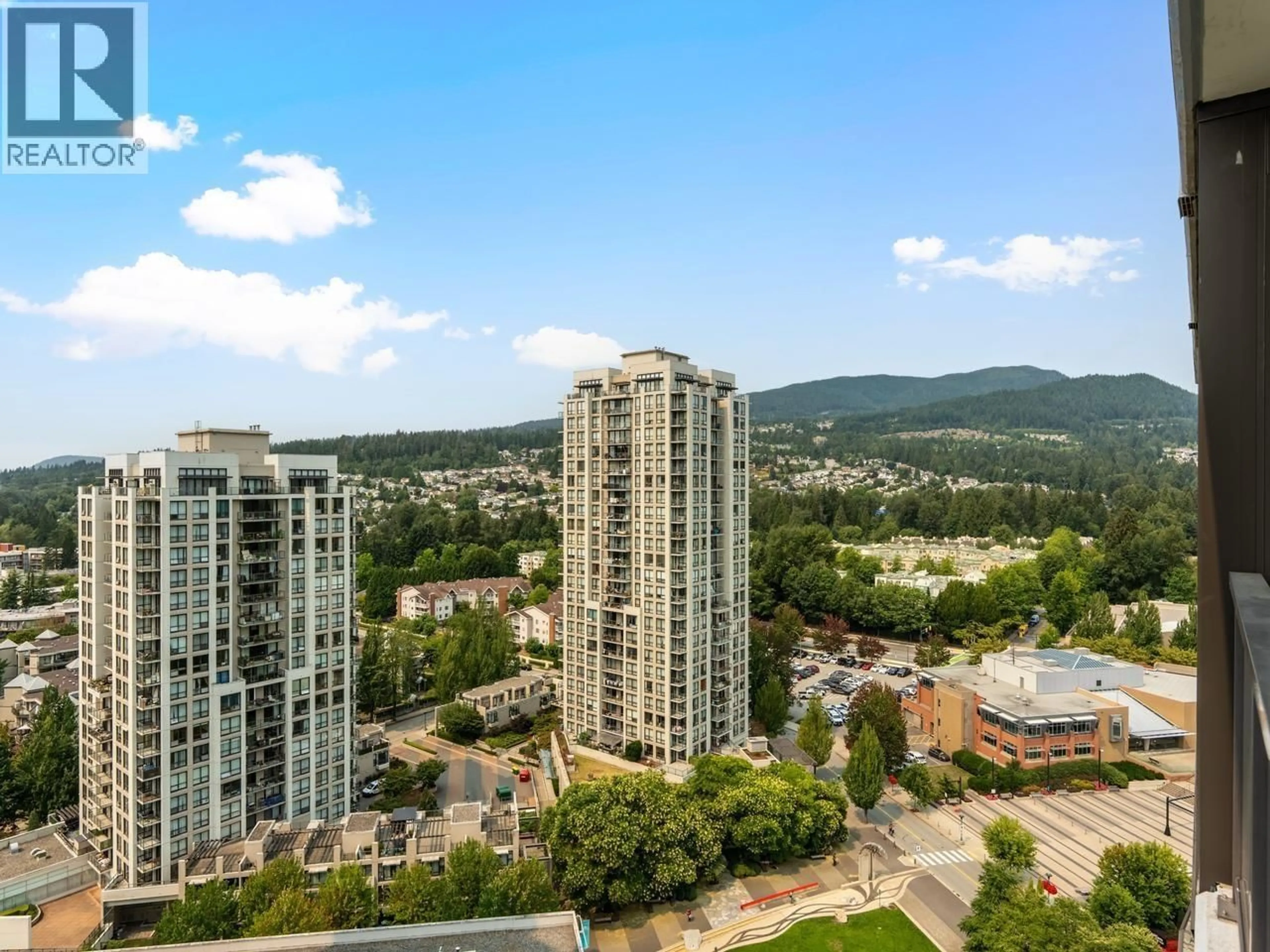 A pic from outside/outdoor area/front of a property/back of a property/a pic from drone, city buildings view from balcony for 2108 - 3007 GLEN DRIVE, Coquitlam British Columbia V3B0L8
