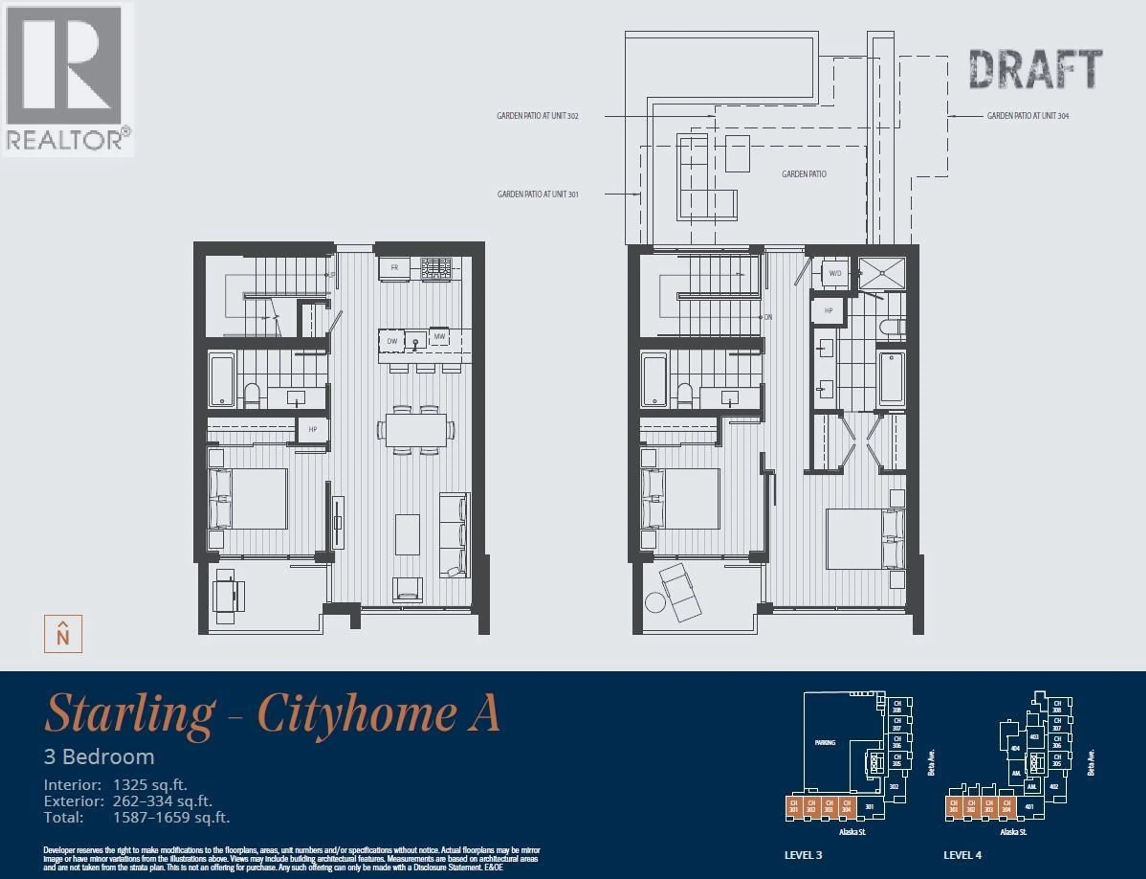 Floor plan for TH302 - 2351 BETA AVENUE, Burnaby British Columbia V5C0M2