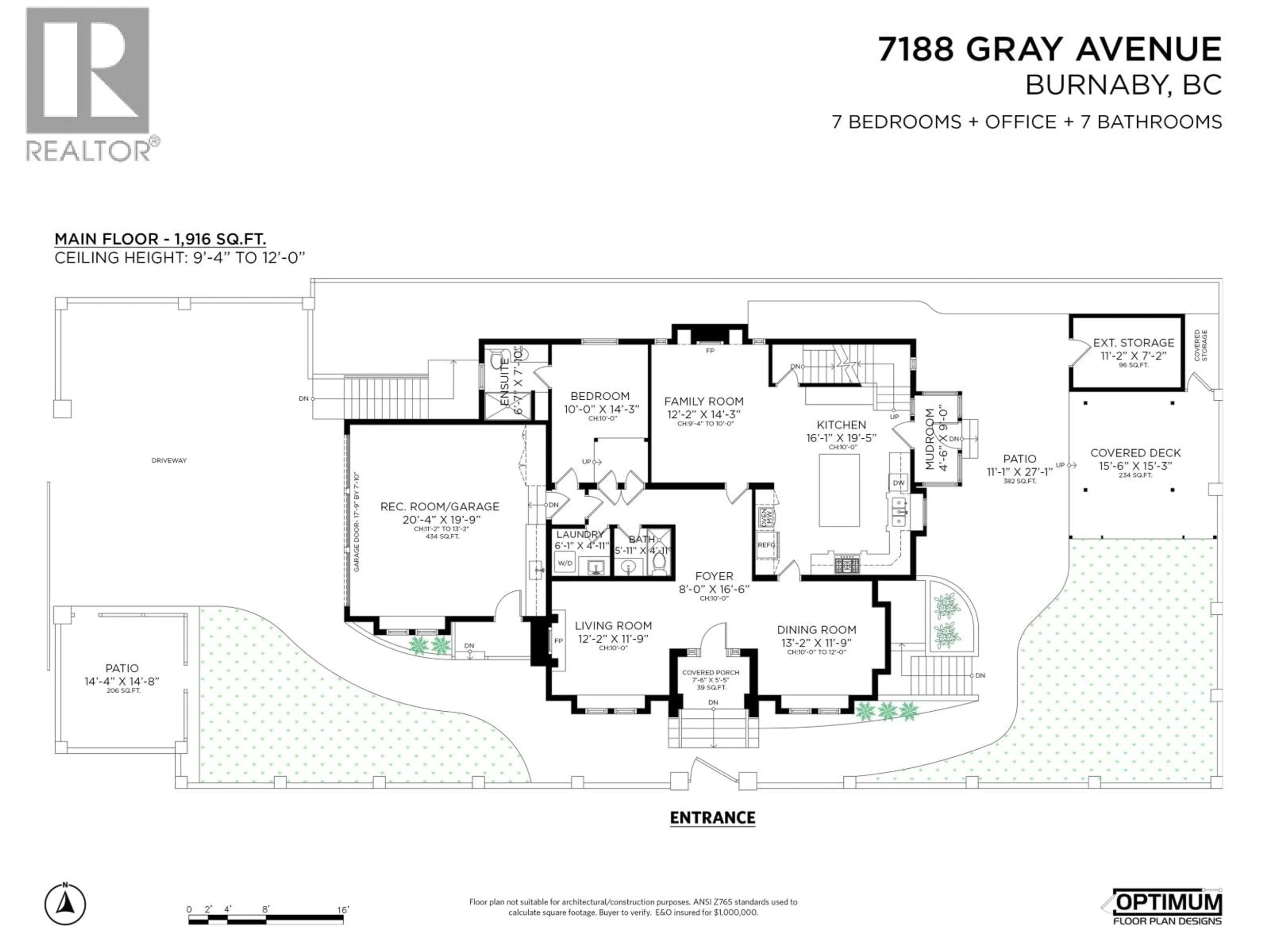 Floor plan for 7188 GRAY AVENUE, Burnaby British Columbia V5J3Y8