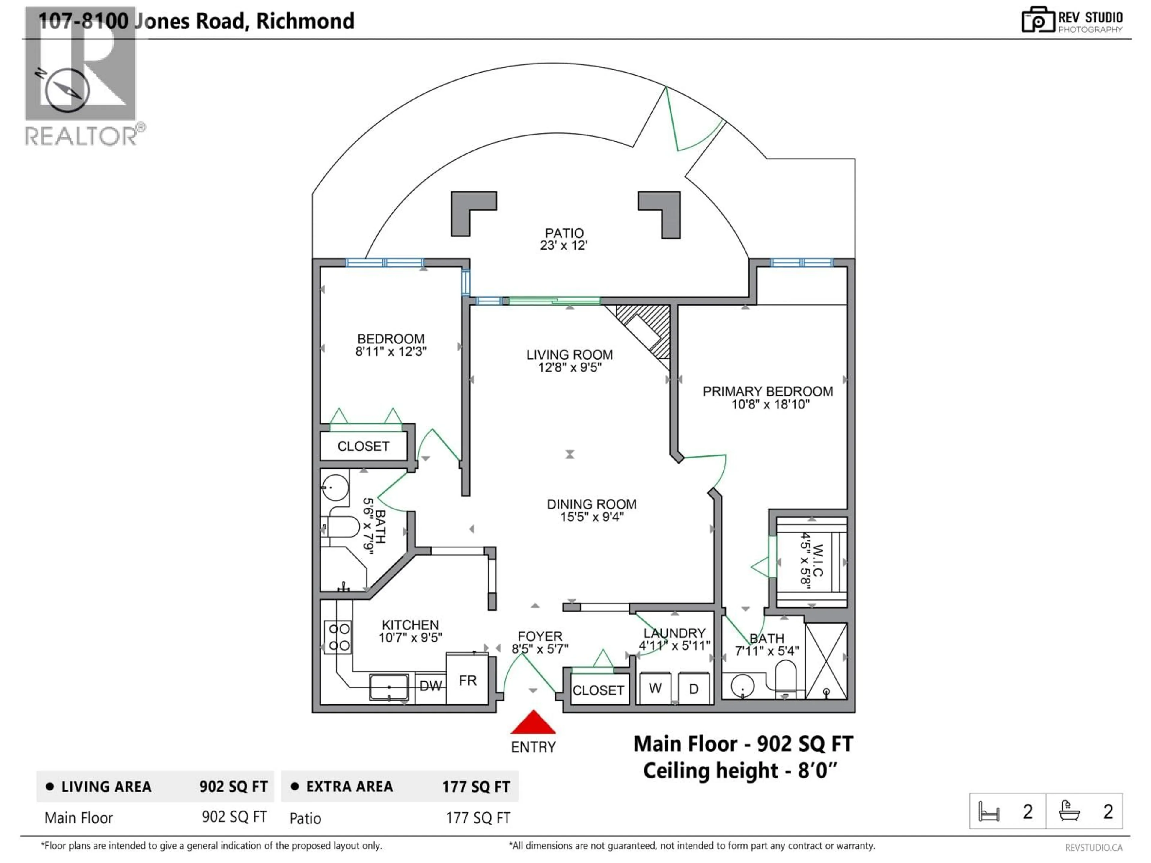 Floor plan for 107 - 8100 JONES ROAD, Richmond British Columbia V6Y4B1