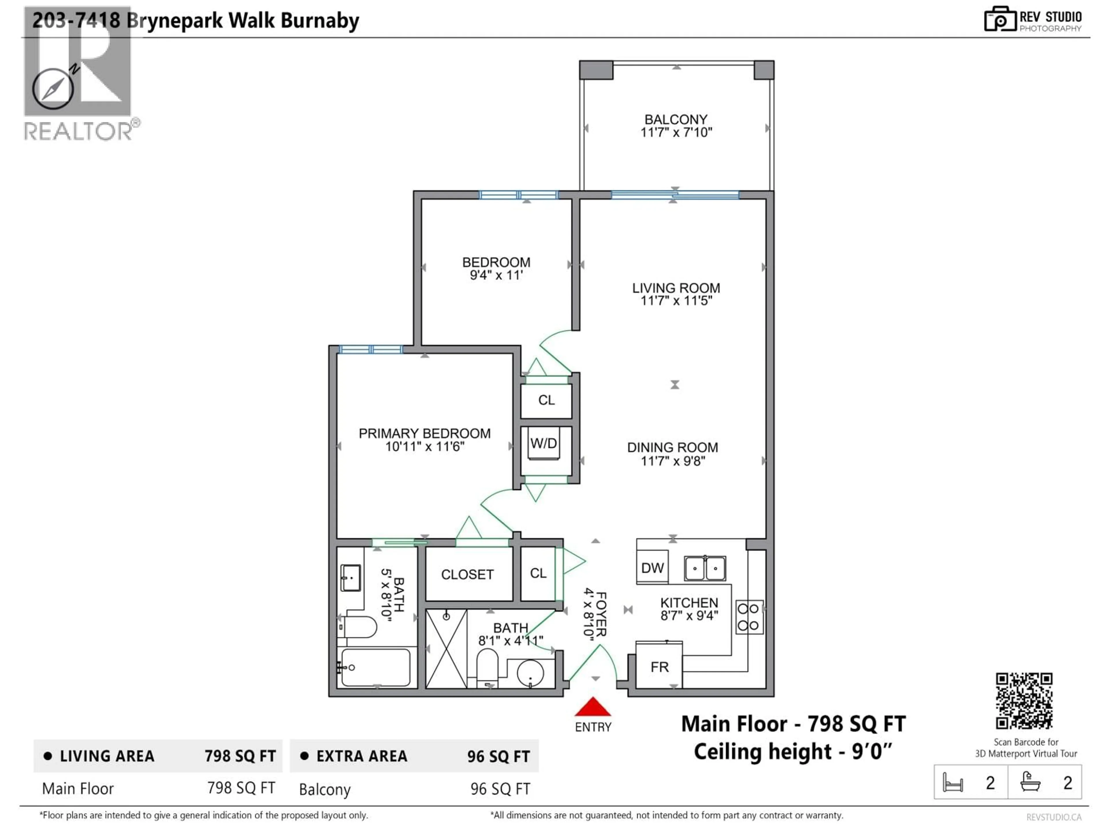 Floor plan for 203 - 7418 BYRNEPARK WALK, Burnaby British Columbia V3N0B3