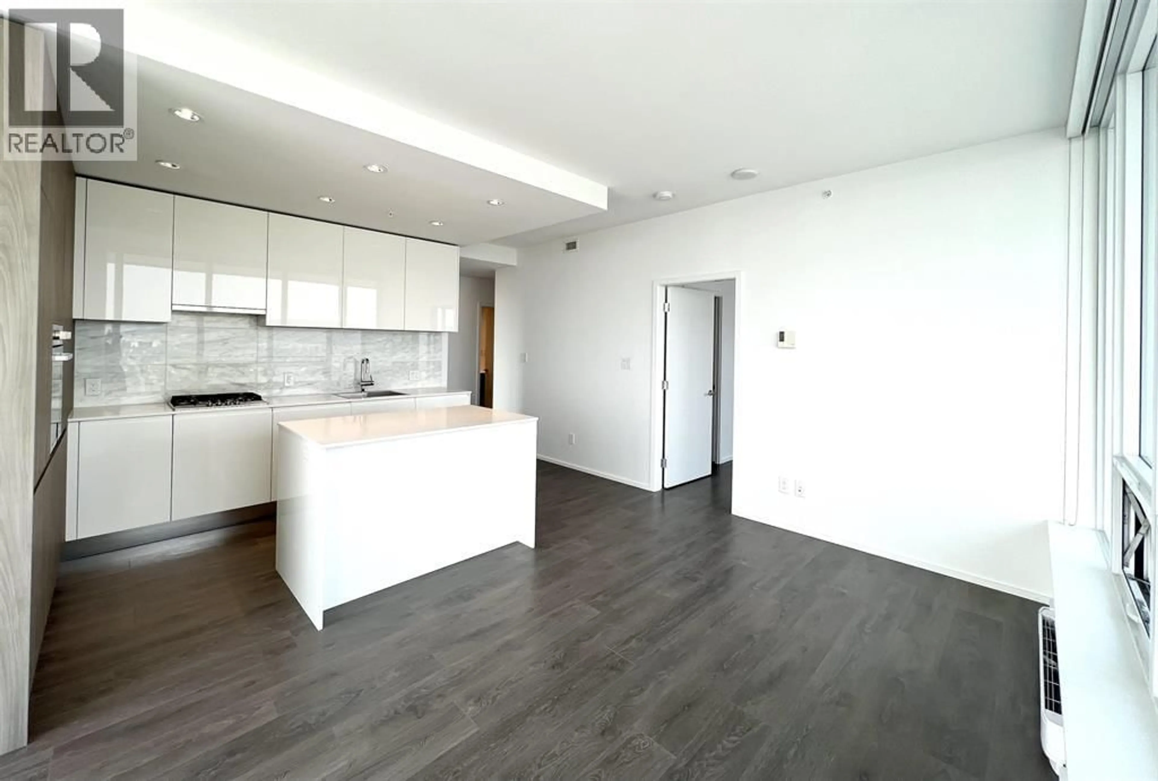 Open concept kitchen, wood/laminate floor for 2502 - 4650 BRENTWOOD BOULEVARD, Burnaby British Columbia V5C0M3