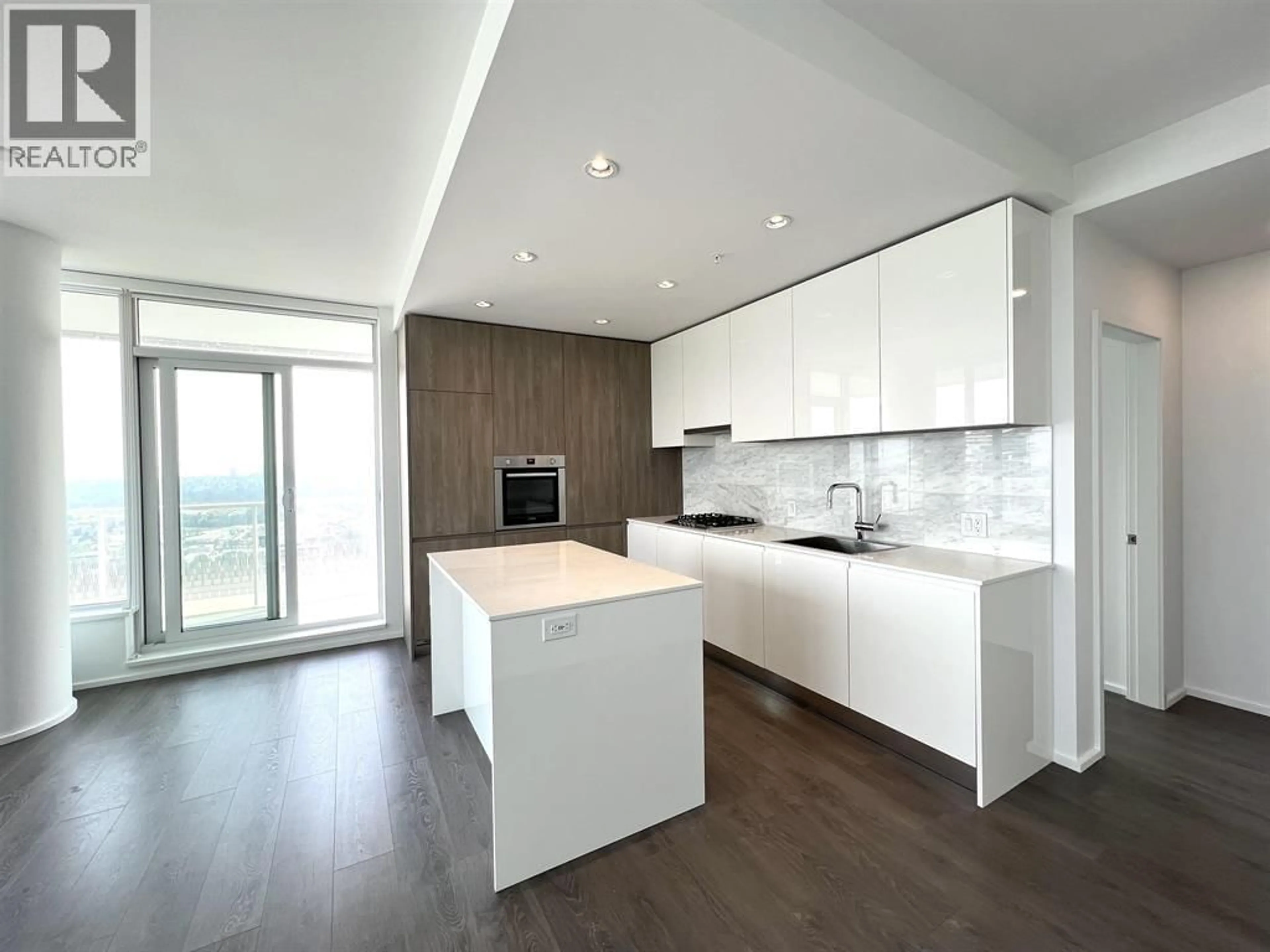 Open concept kitchen, wood/laminate floor for 2502 - 4650 BRENTWOOD BOULEVARD, Burnaby British Columbia V5C0M3