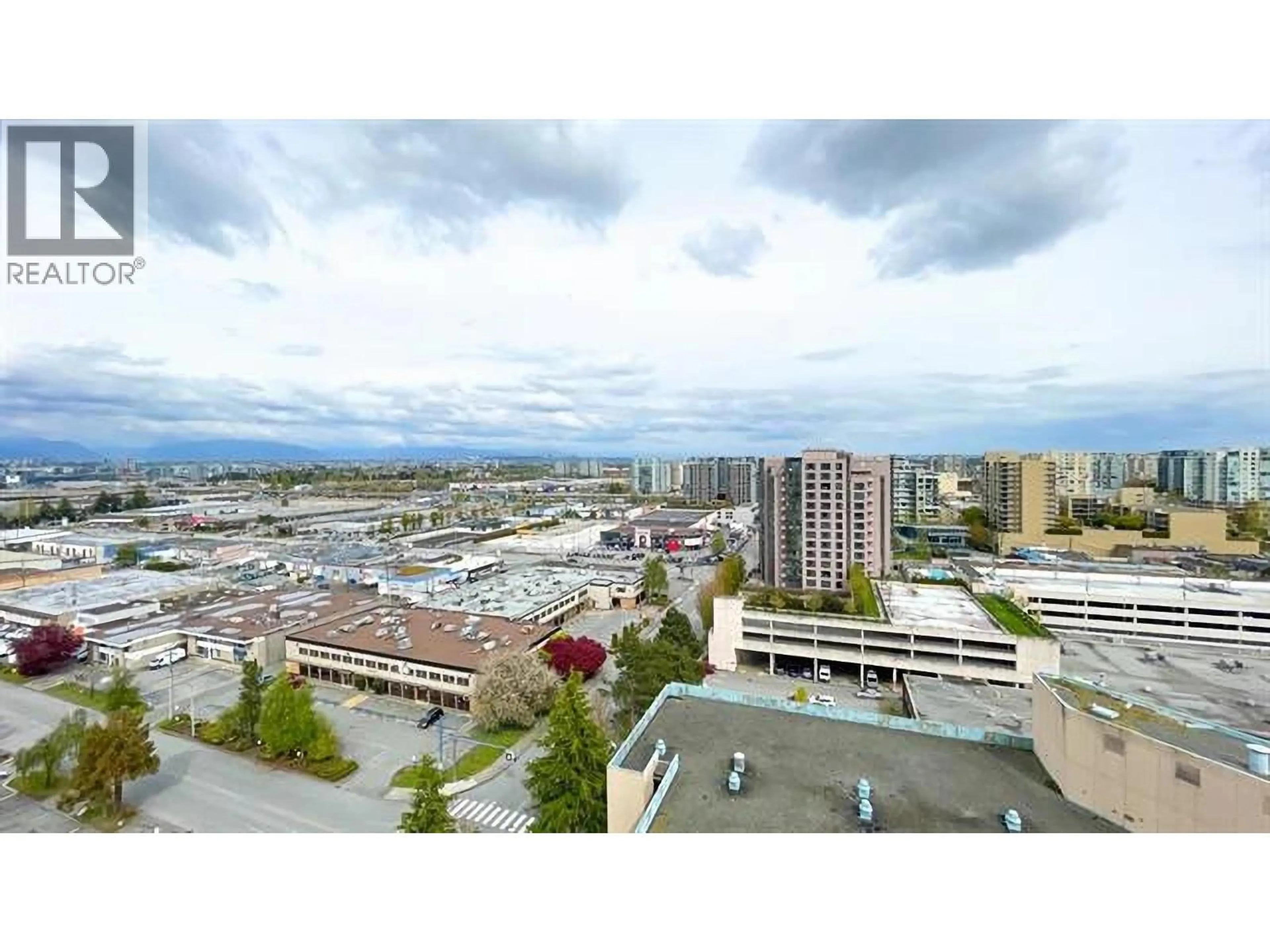 A pic from outside/outdoor area/front of a property/back of a property/a pic from drone, city buildings view from balcony for 1803 - 7380 ELMBRIDGE WAY, Richmond British Columbia V6X4A1