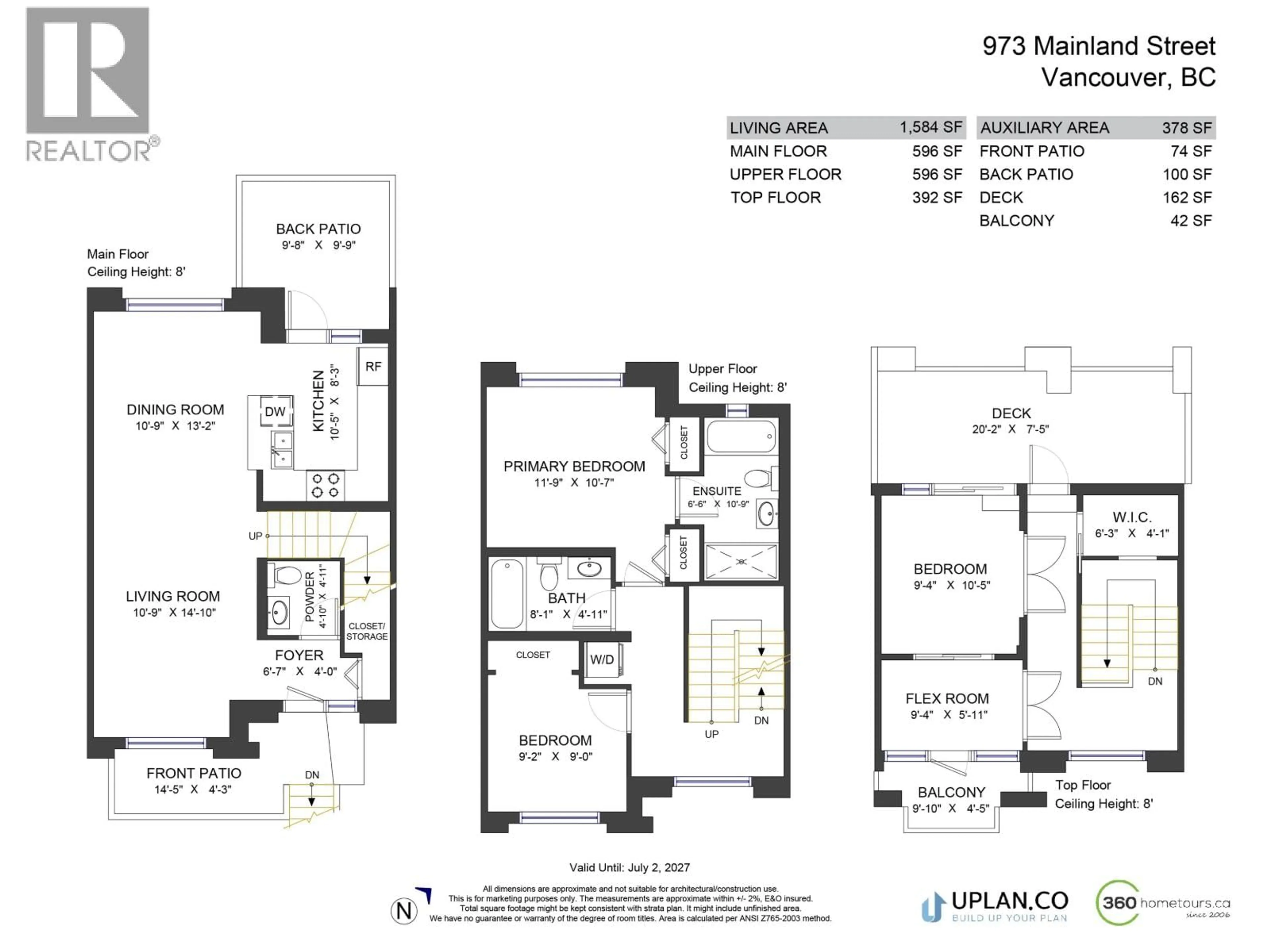 Floor plan for 973 MAINLAND STREET, Vancouver British Columbia V6B1T2