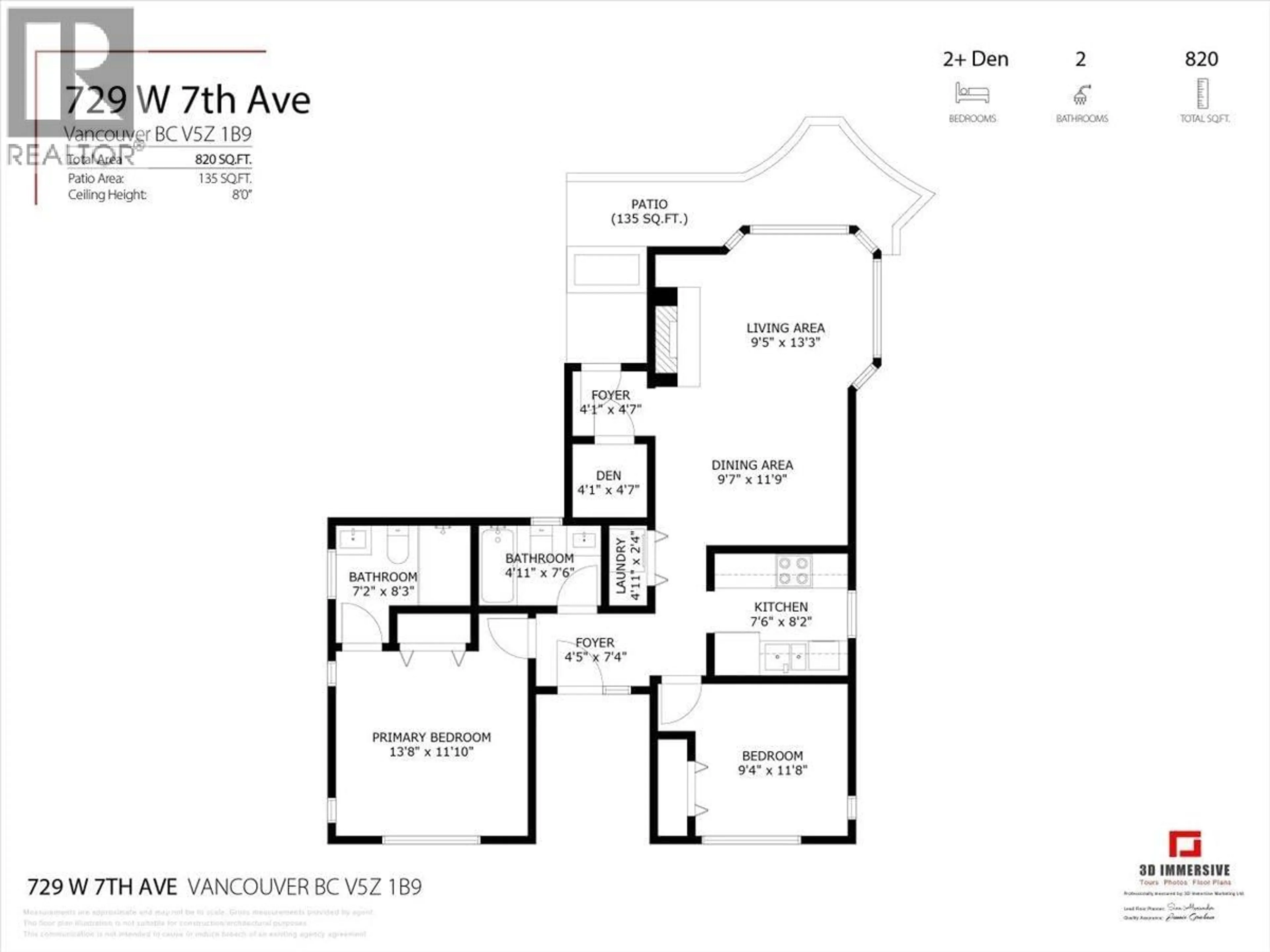 Floor plan for 729 7TH AVENUE, Vancouver British Columbia V5Z1B9