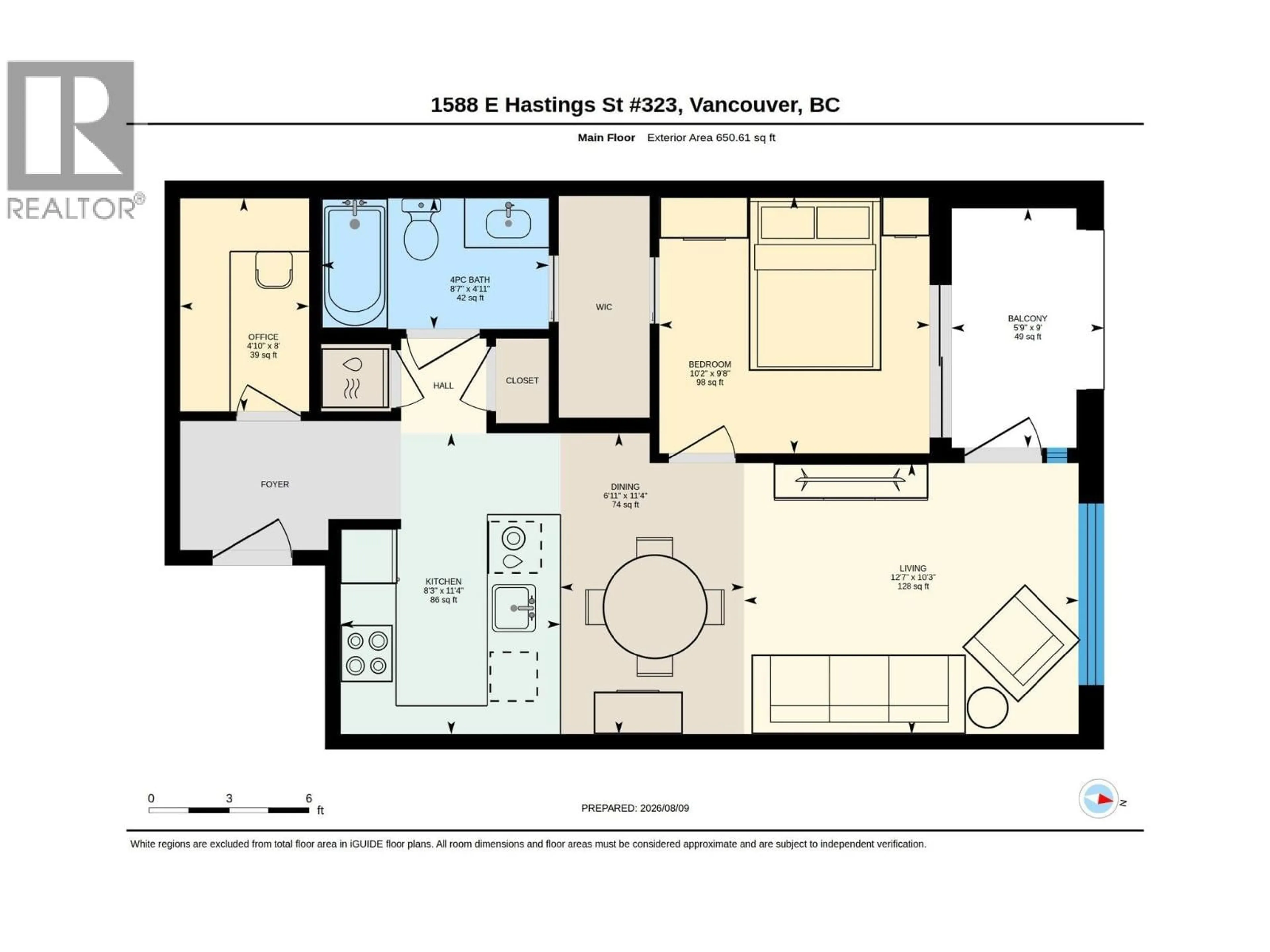 Floor plan for 323 - 1588 HASTINGS STREET, Vancouver British Columbia V5L0B8