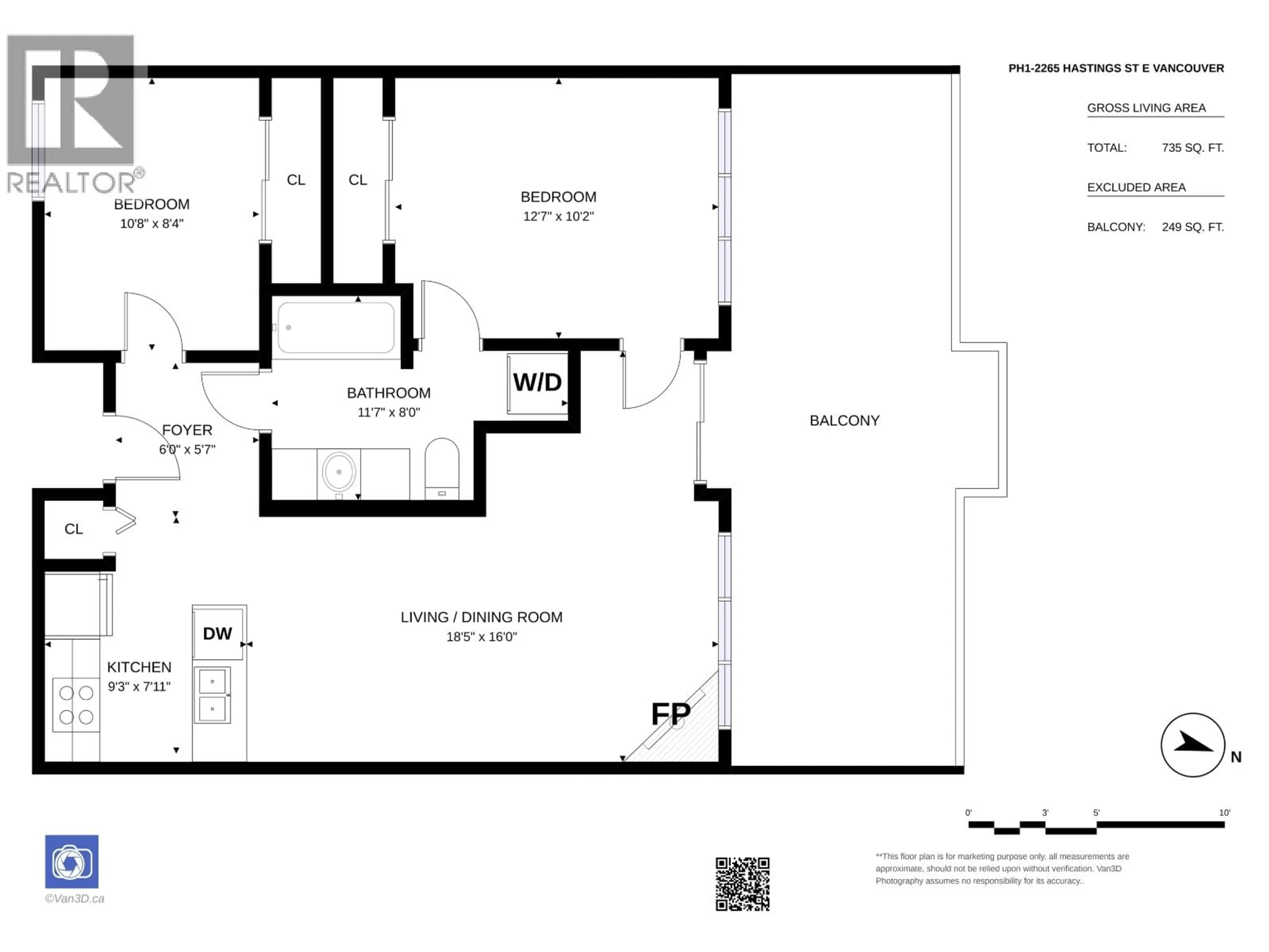 Floor plan for PH1 - 2265 HASTINGS STREET, Vancouver British Columbia V5L1V3