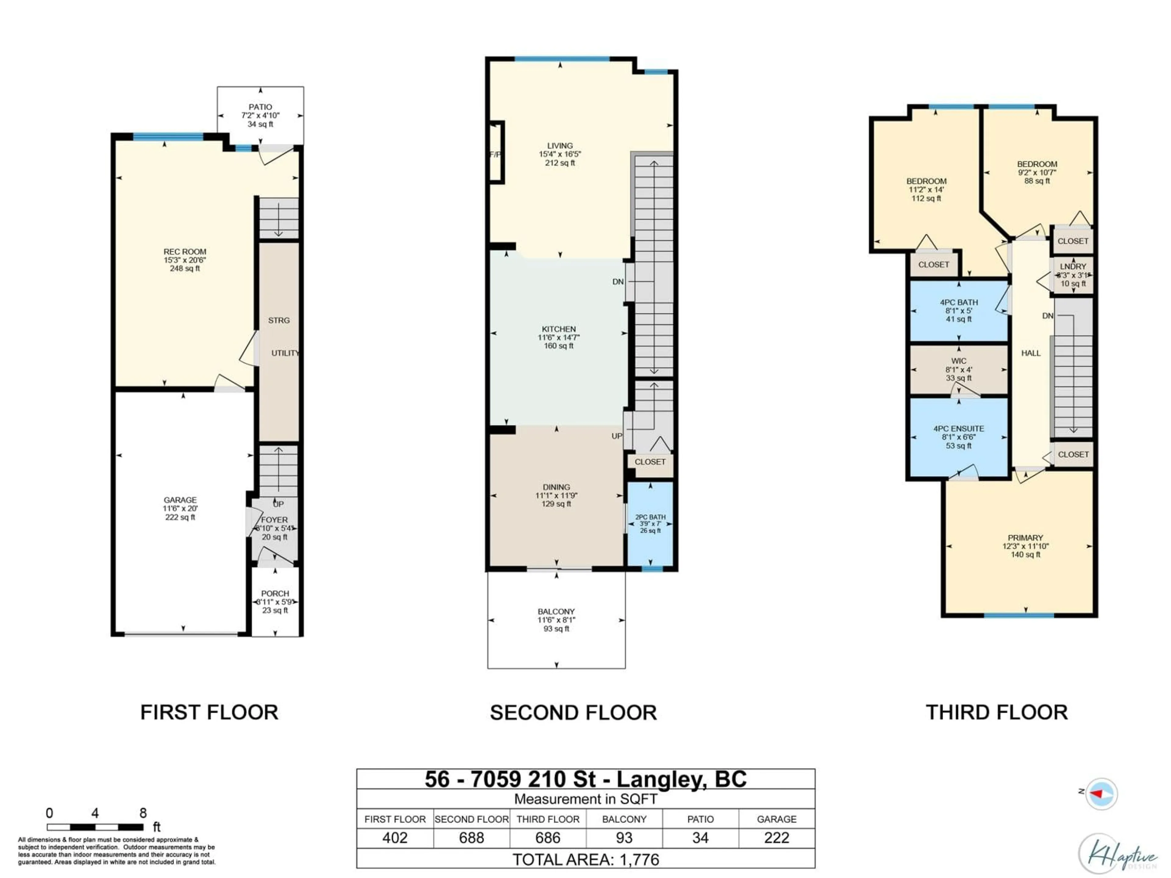 Floor plan for 56 - 7059 210 STREET, Langley British Columbia V2Y0T2