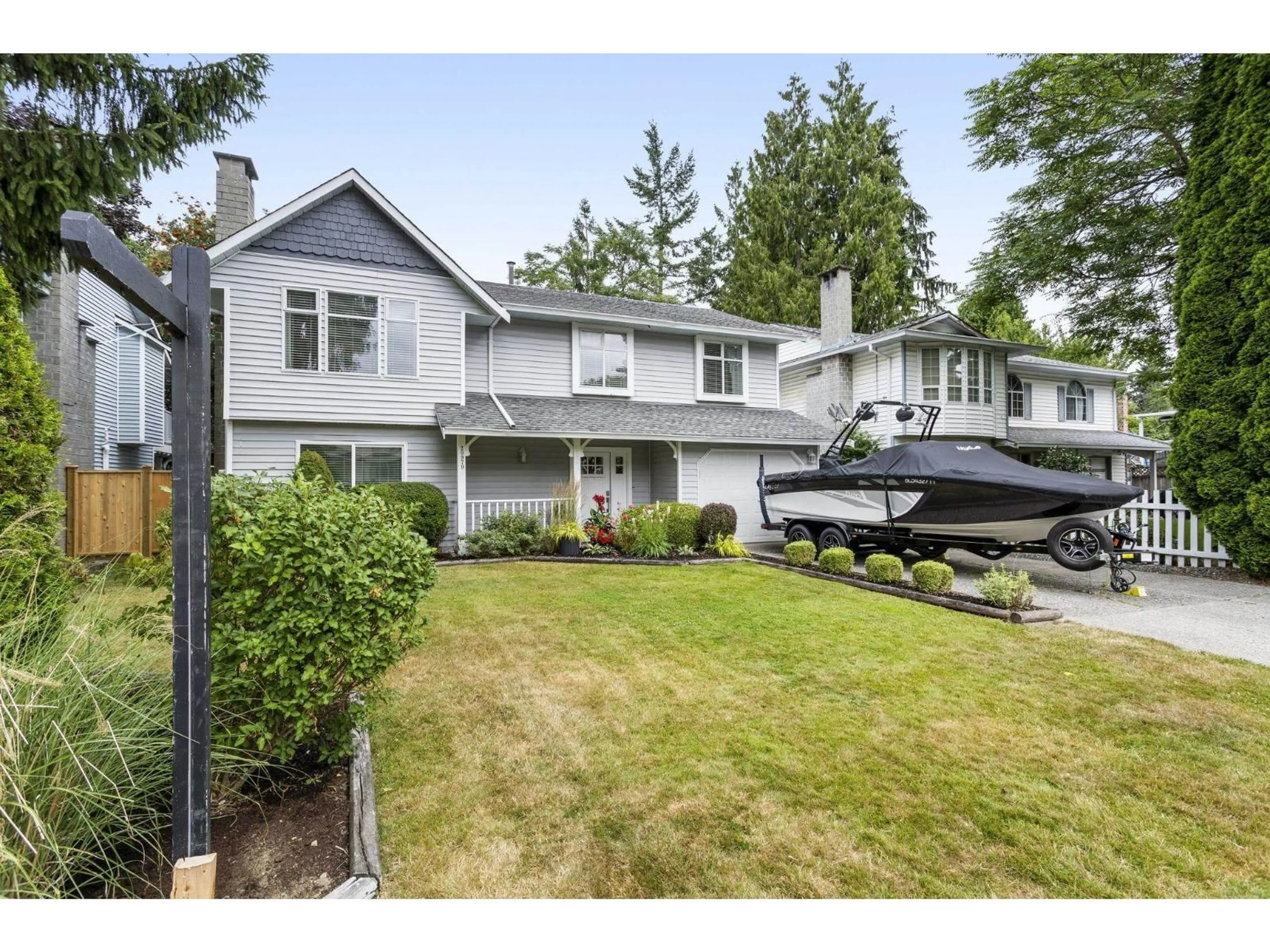 Home with vinyl exterior material, street for 20979 93 AVENUE, Langley British Columbia V1M2B3