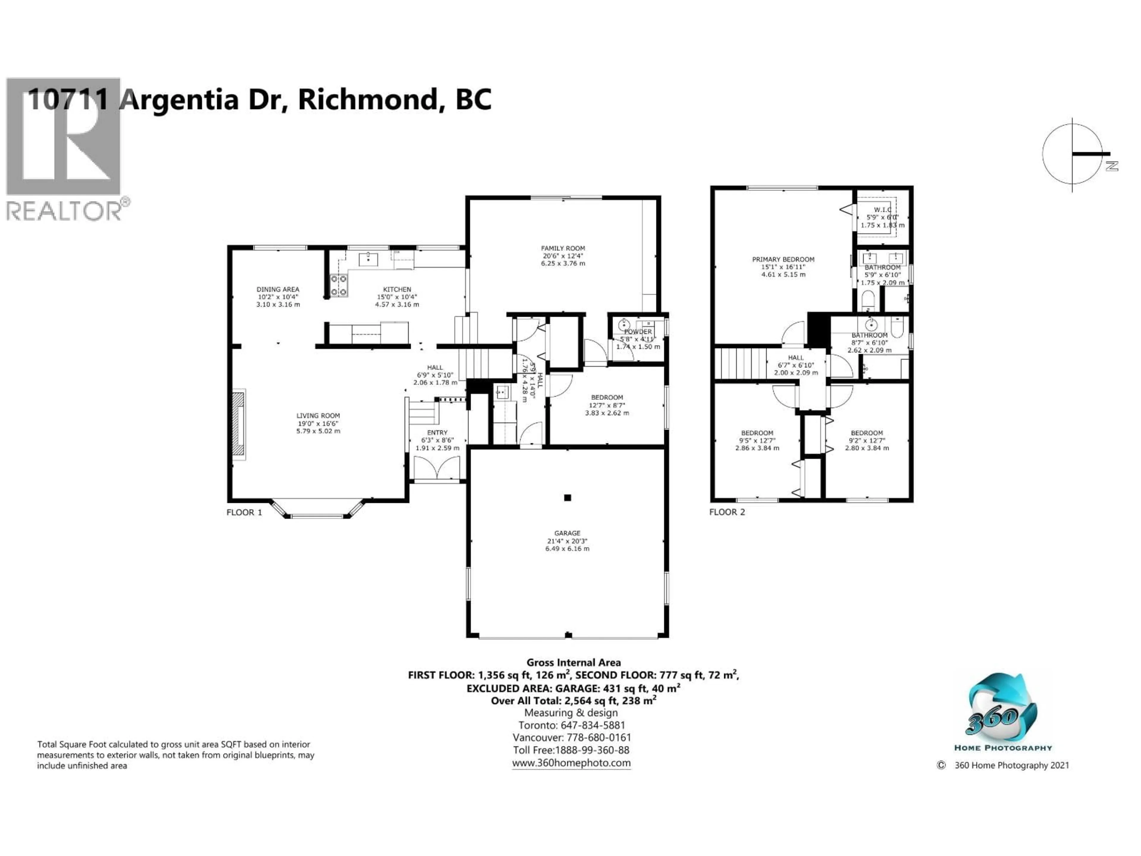 Floor plan for 10711 ARGENTIA DRIVE, Richmond British Columbia V7E4K6