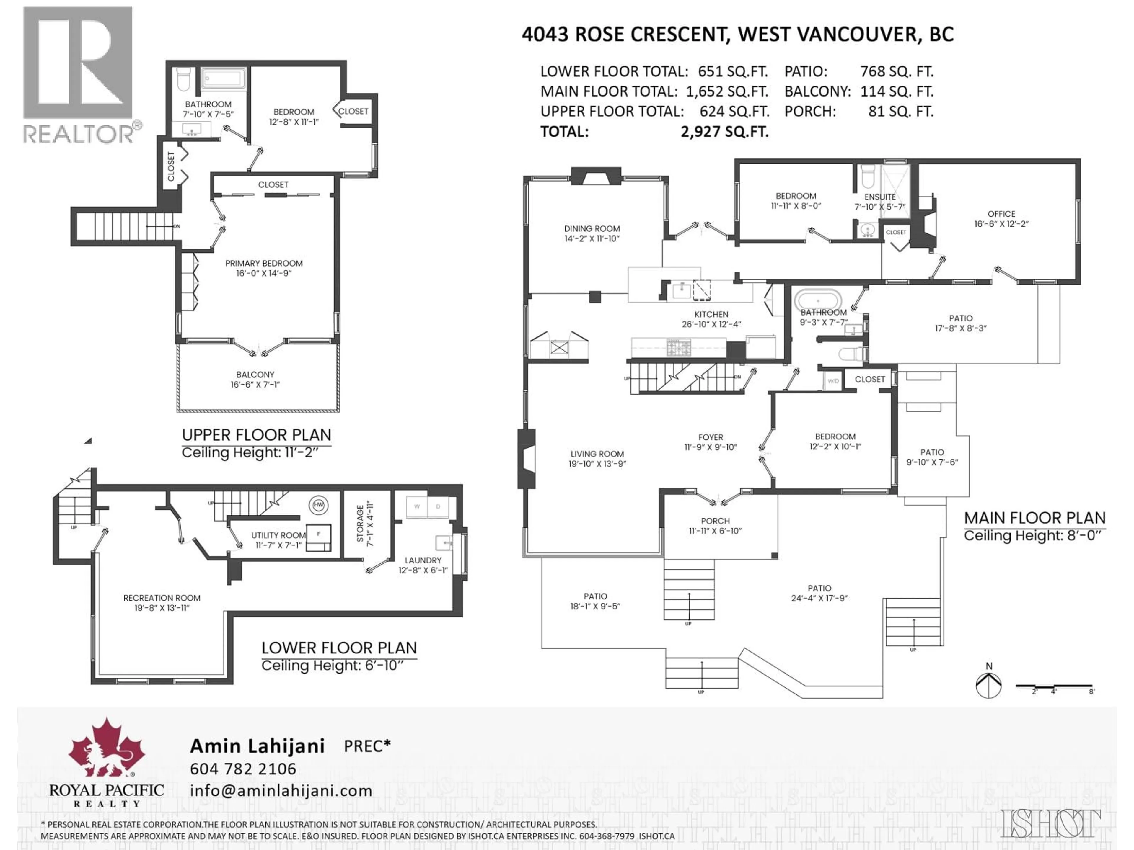 Floor plan for 4043 ROSE CRESCENT, West Vancouver British Columbia V7V2N6