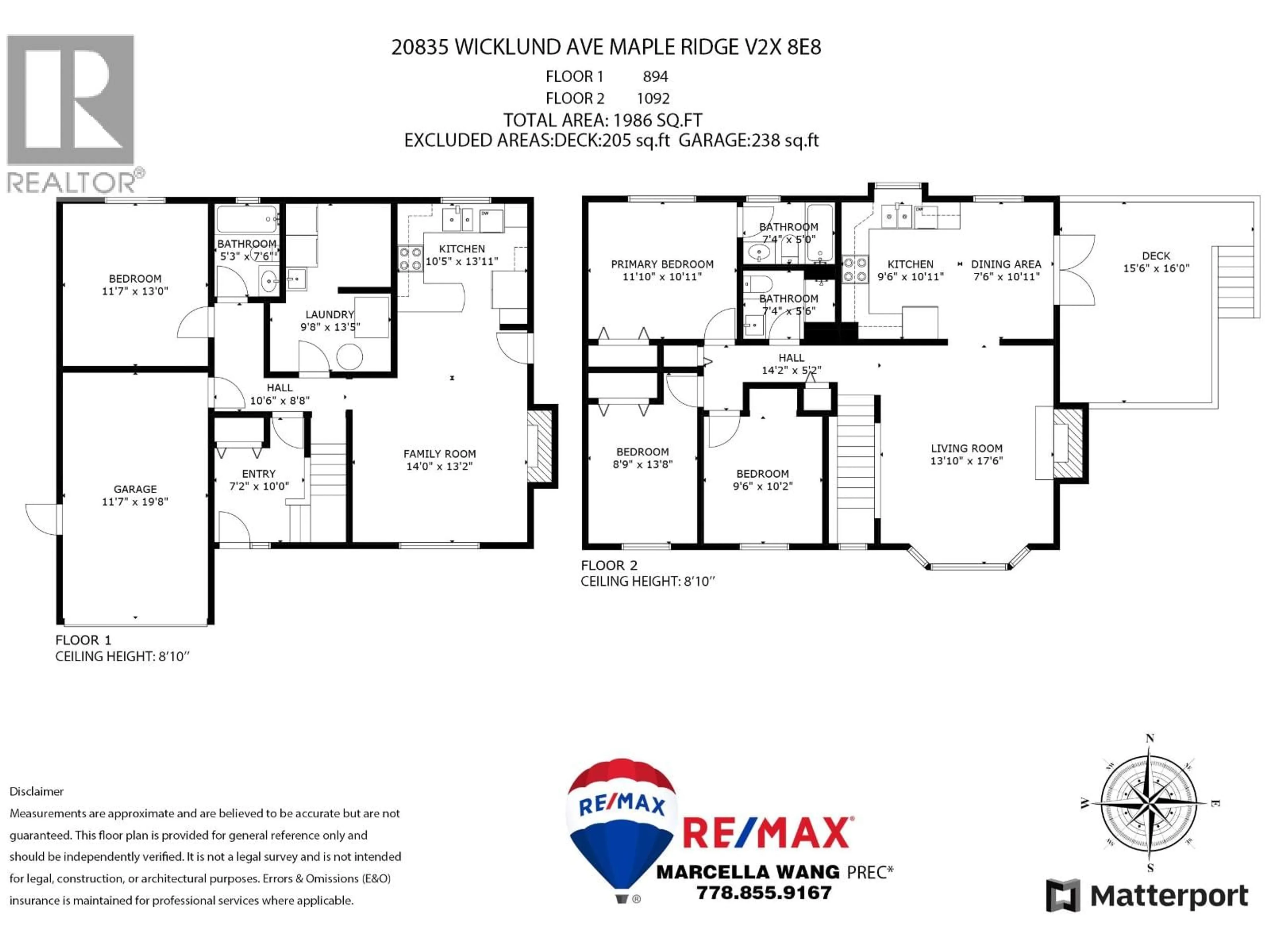 Floor plan for 20835 WICKLUND AVENUE, Maple Ridge British Columbia V2X8E8