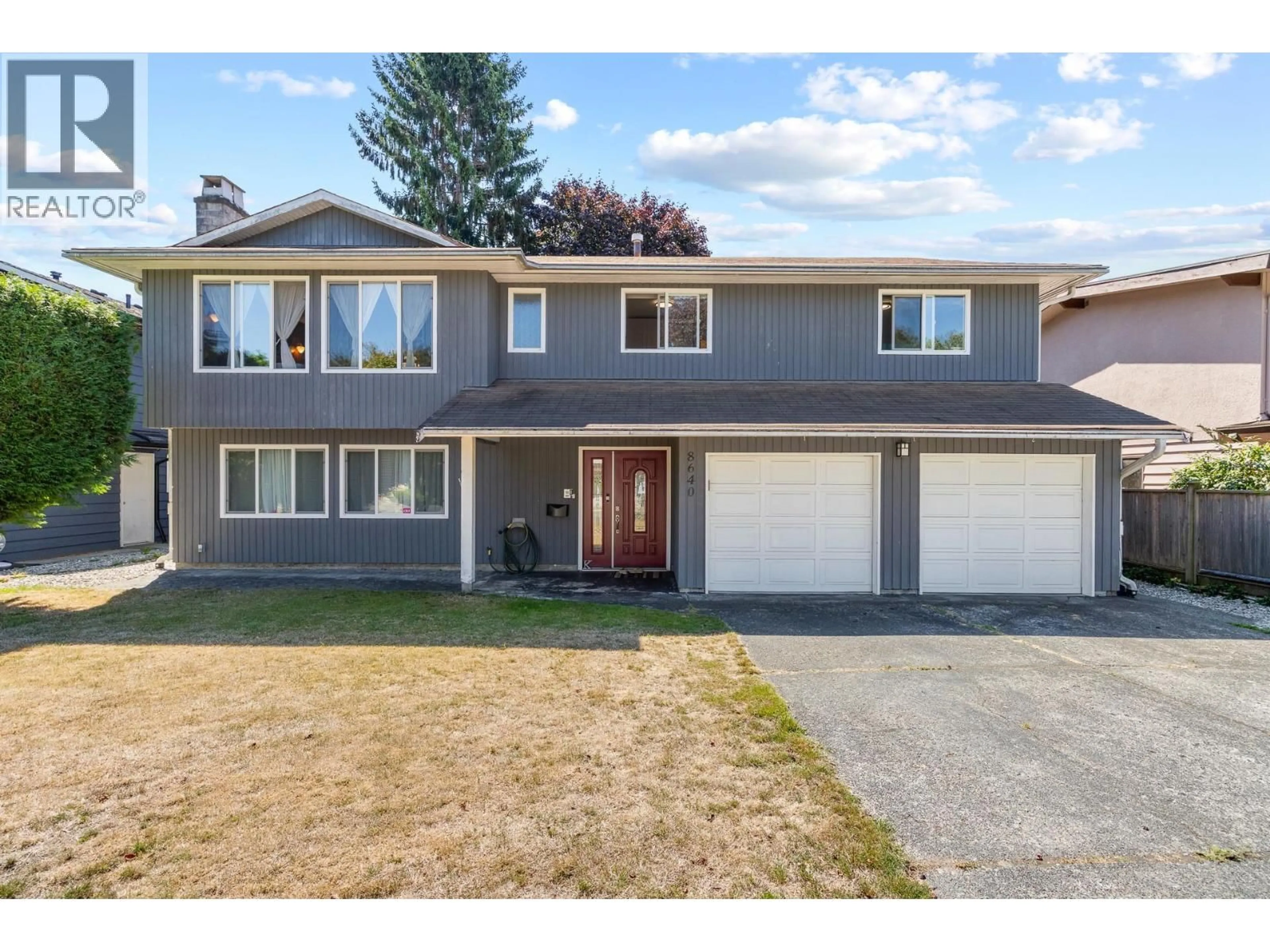 Home with vinyl exterior material, street for 8640 SIERPINA DRIVE, Richmond British Columbia V7A4M9