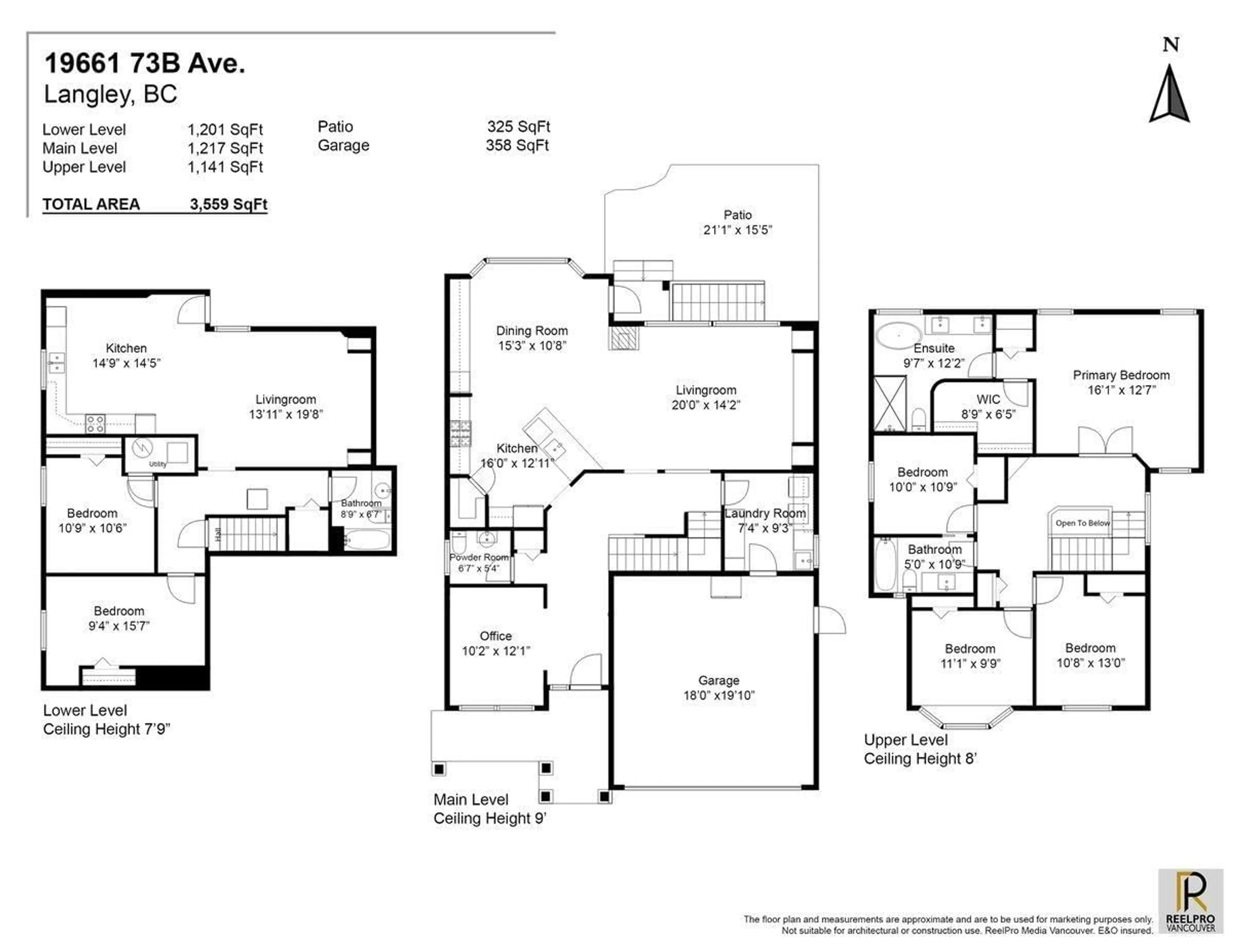 Floor plan for 19661 73B AVENUE, Langley British Columbia V2Y3C4
