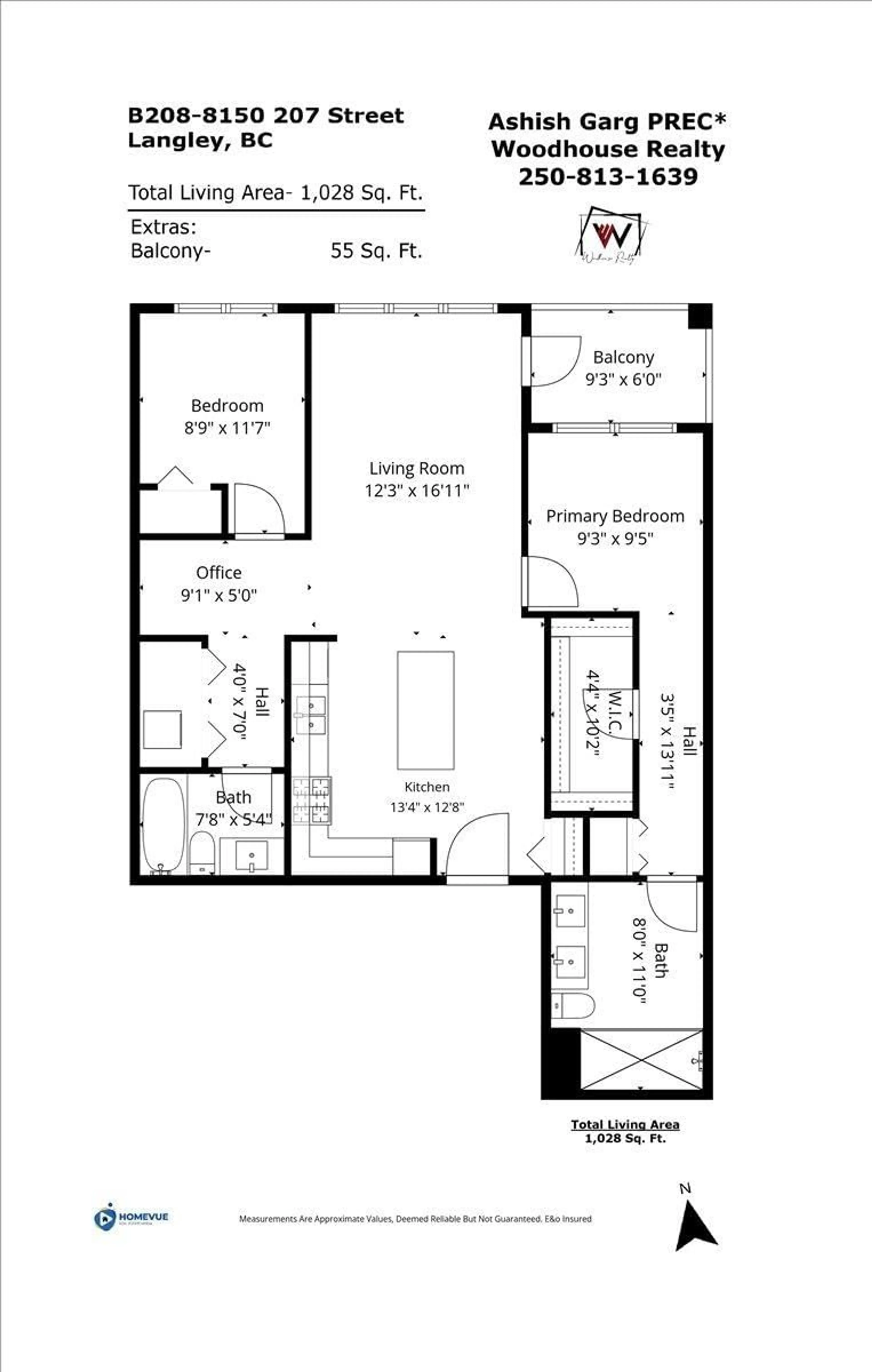 Floor plan for #B208 - 8150 207 STREET, Langley British Columbia V2Y4J3