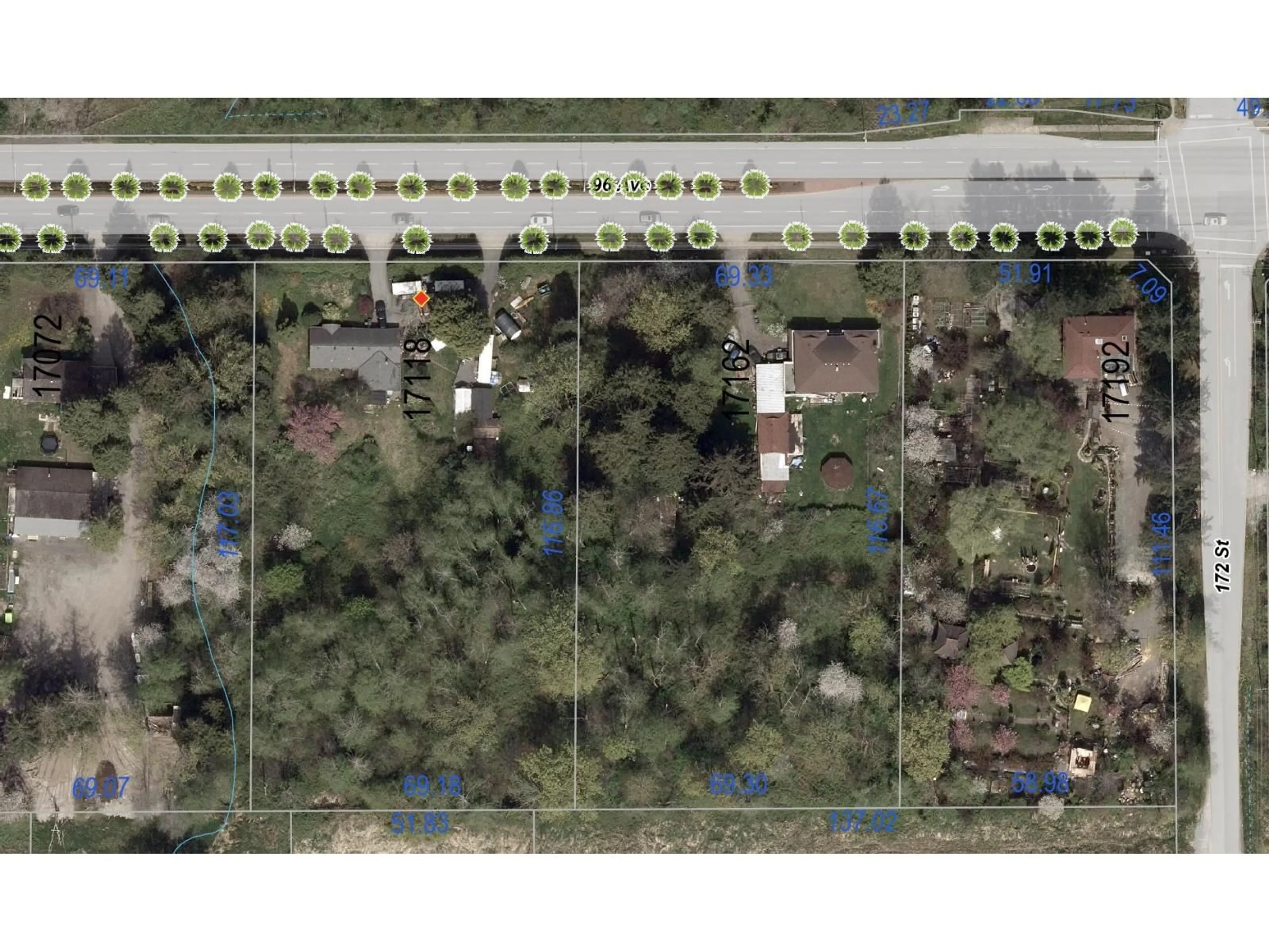 A pic from outside/outdoor area/front of a property/back of a property/a pic from drone, street for 17118 96 AVENUE, Surrey British Columbia V4N6H3