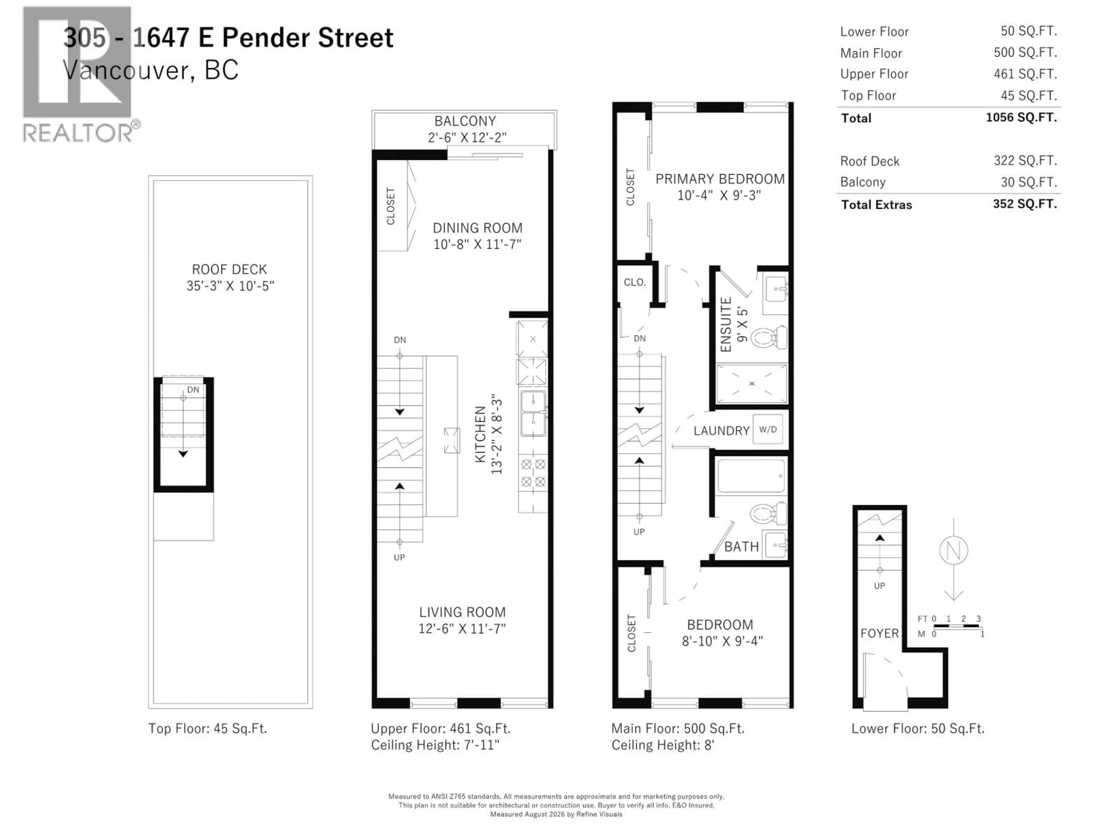 Floor plan for 305 - 1647 PENDER STREET, Vancouver British Columbia V5L1W2