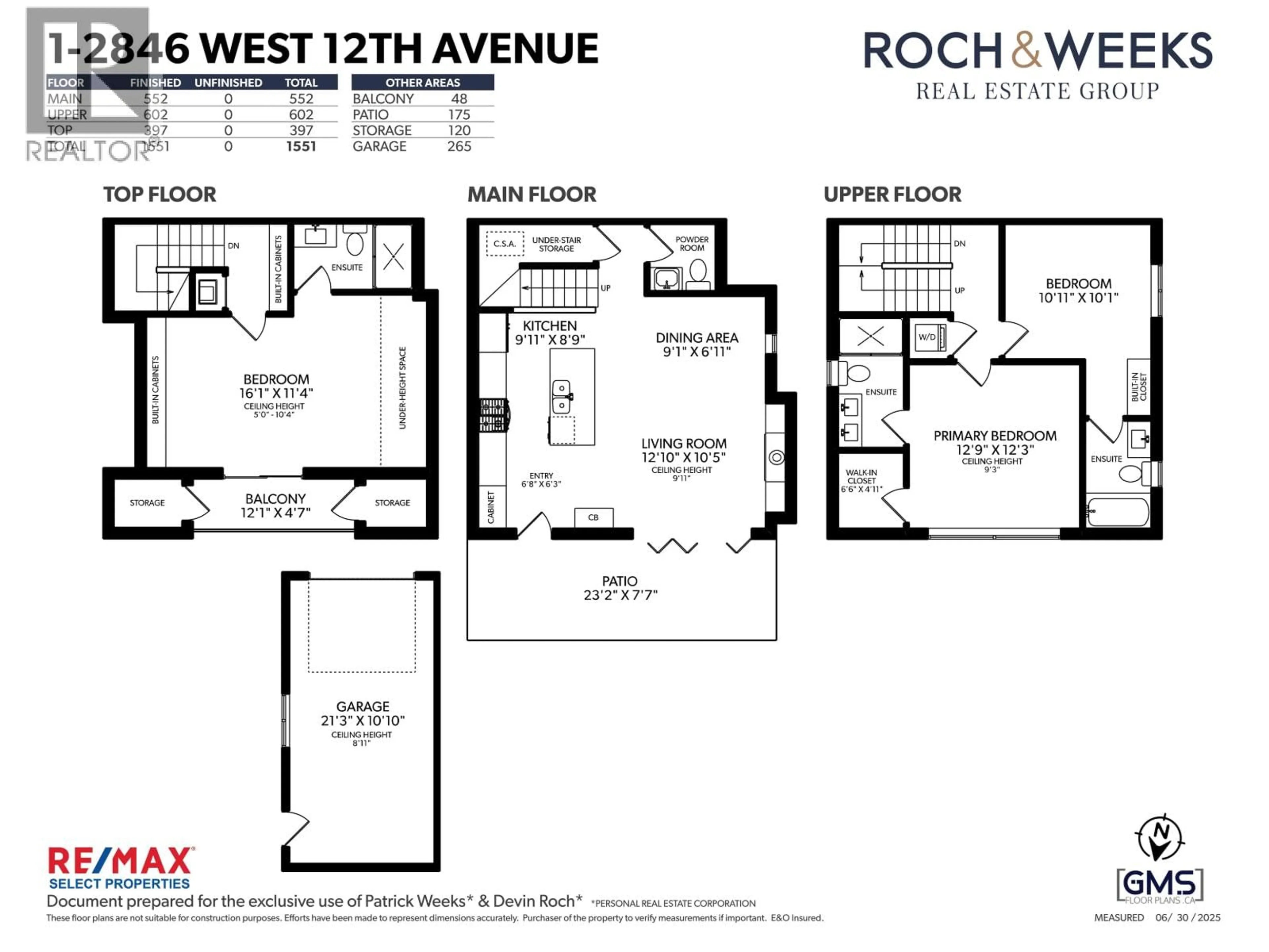 Floor plan for 1 - 2846 12TH AVENUE, Vancouver British Columbia V6K2P9