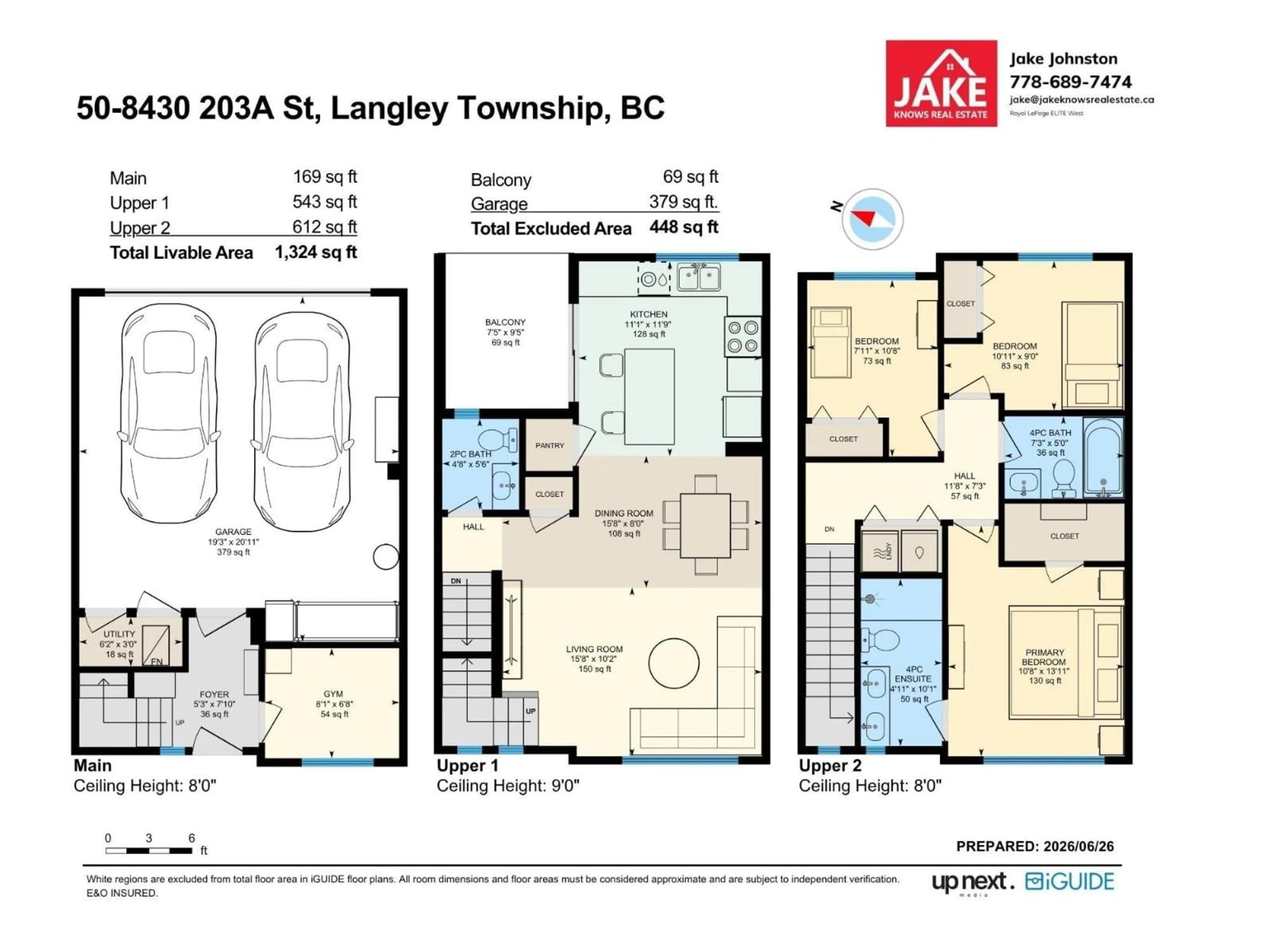 Floor plan for 50 - 8430 203A STREET, Langley British Columbia V2Y3N4