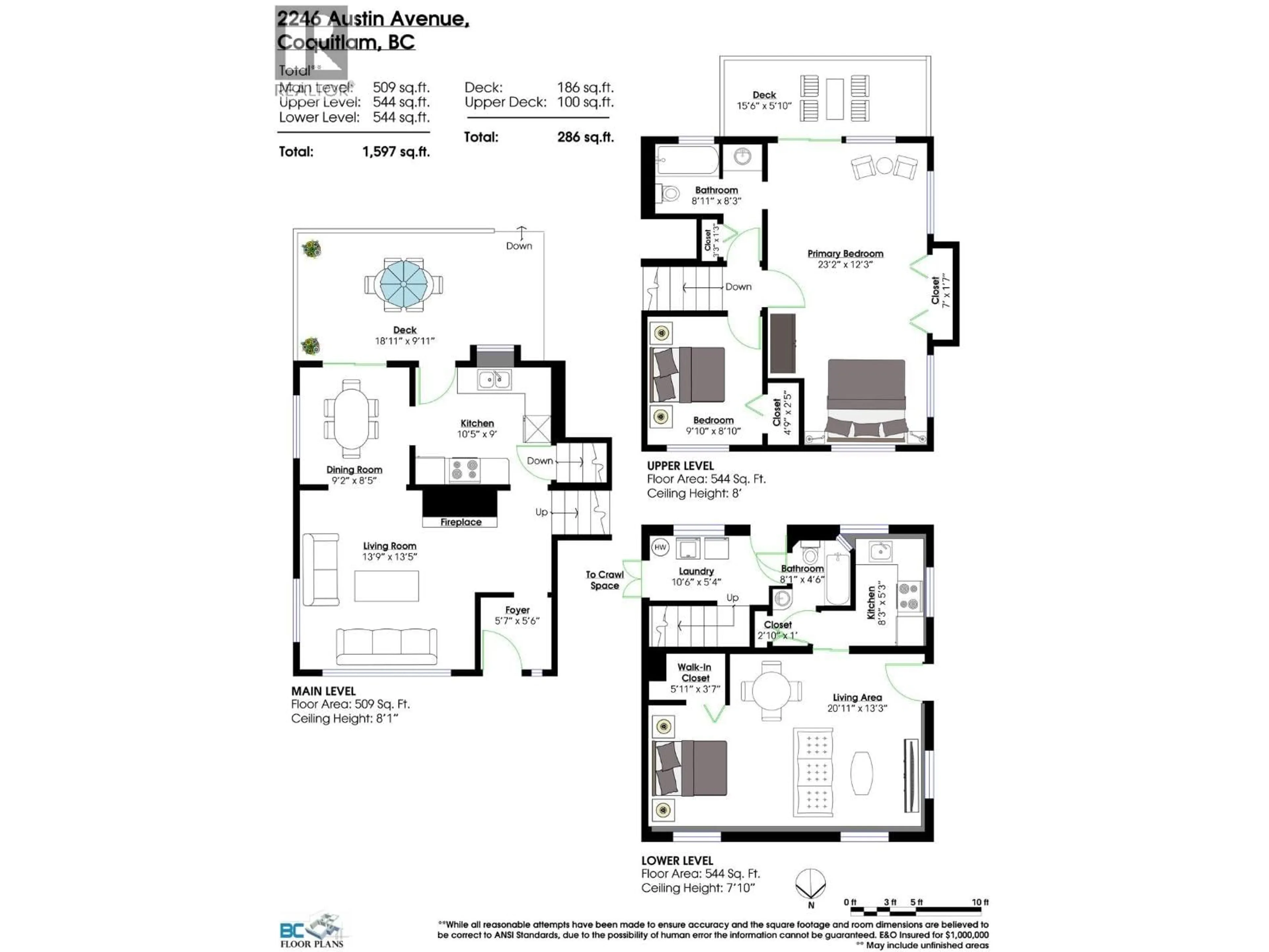 Floor plan for 2246 AUSTIN AVENUE, Coquitlam British Columbia V3K3S1