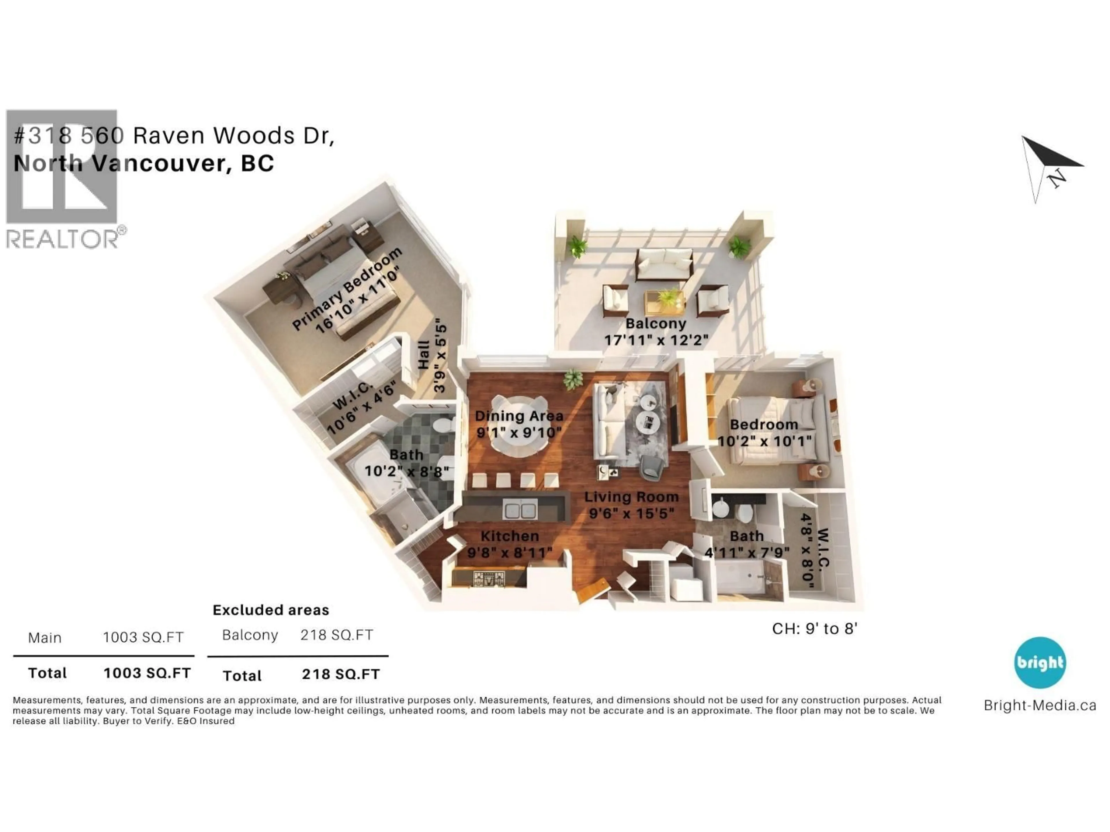 Floor plan for 318 - 560 RAVEN WOODS DRIVE, North Vancouver British Columbia V7G2T3