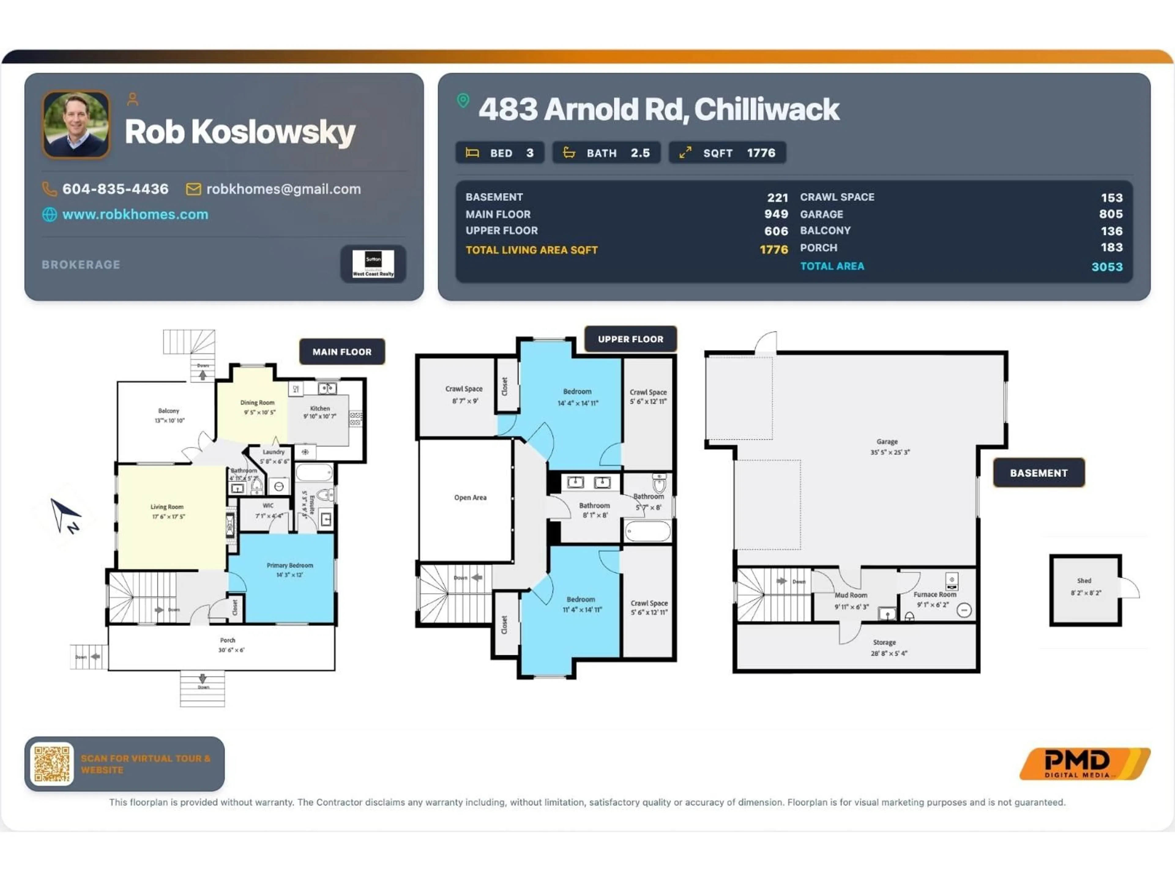 Floor plan for 483 ARNOLD ROAD, Abbotsford British Columbia V3G1S4