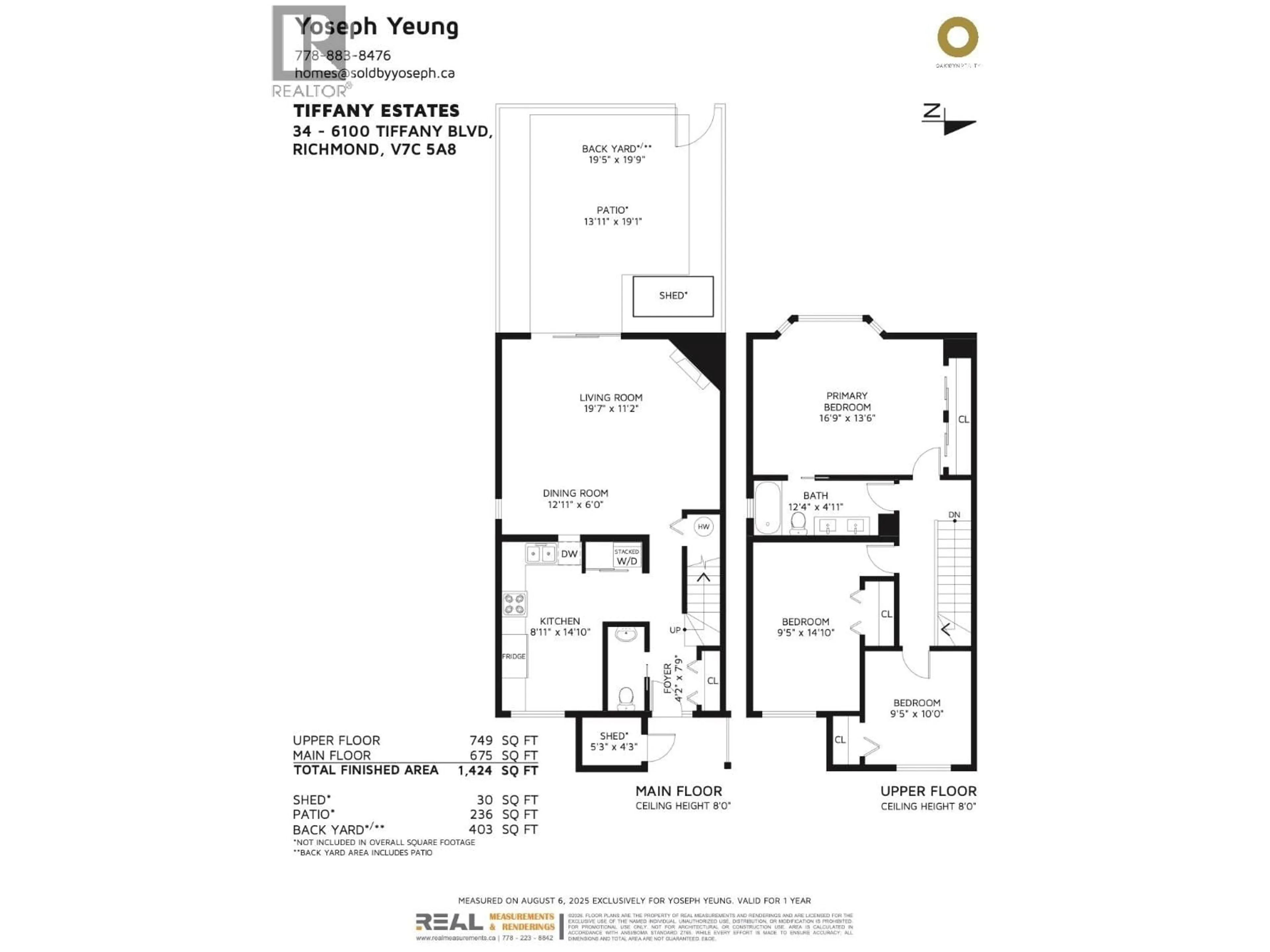 Floor plan for 34 - 6100 TIFFANY BOULEVARD, Richmond British Columbia V7C5A8