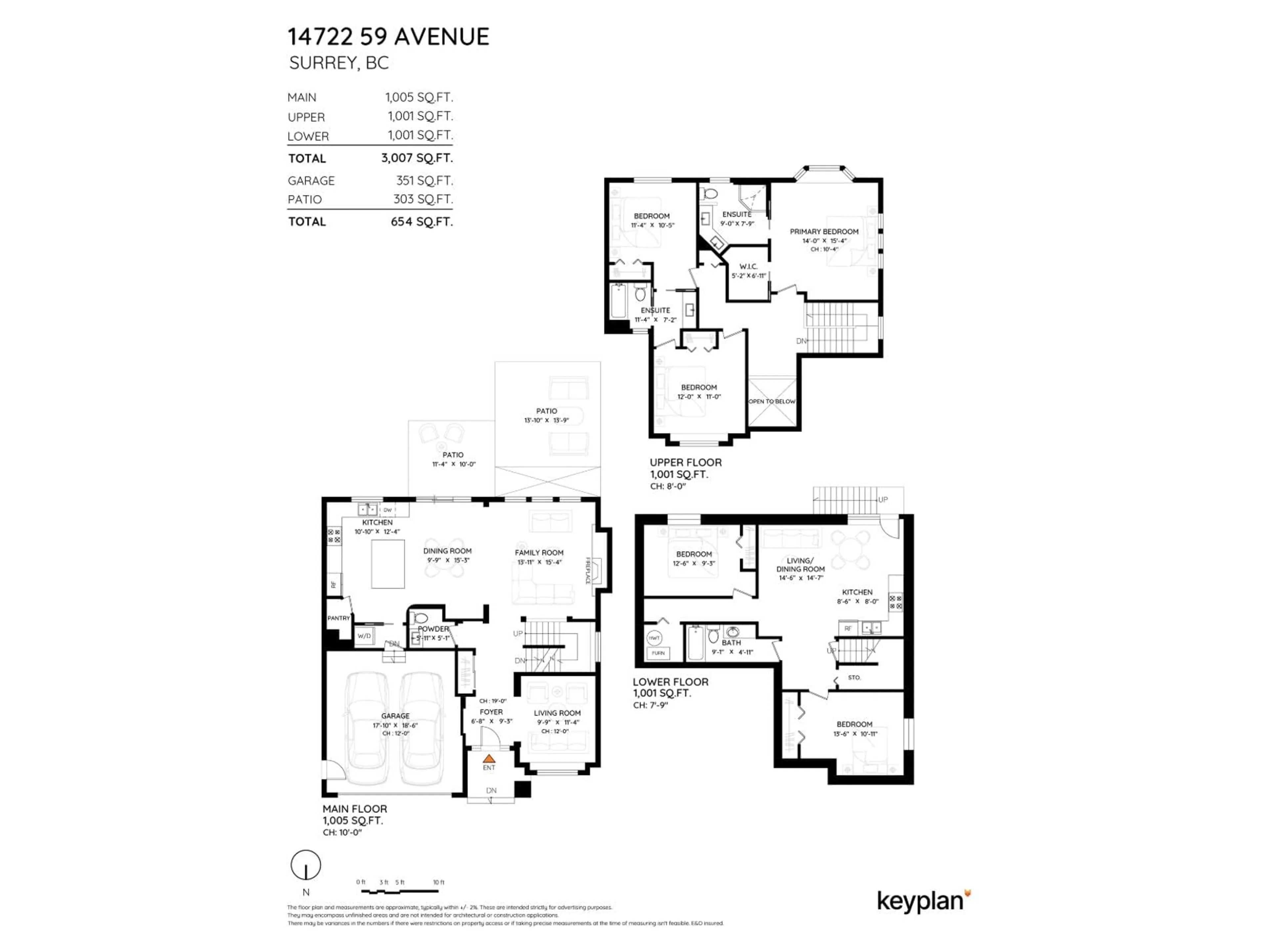 Floor plan for 14722 59 AVENUE, Surrey British Columbia V3S0V7