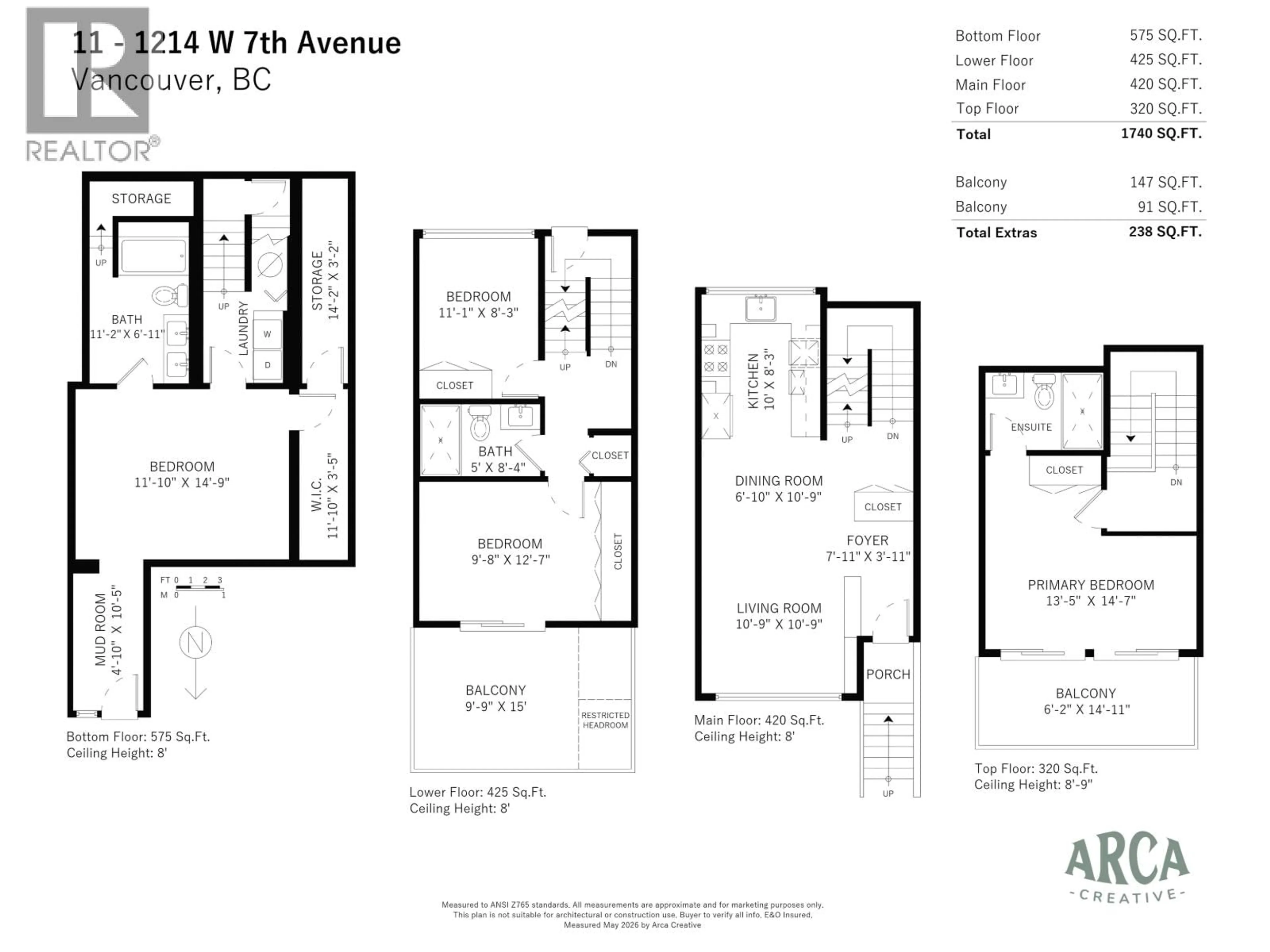 Floor plan for 11 - 1214 7TH AVENUE, Vancouver British Columbia V6H1B6