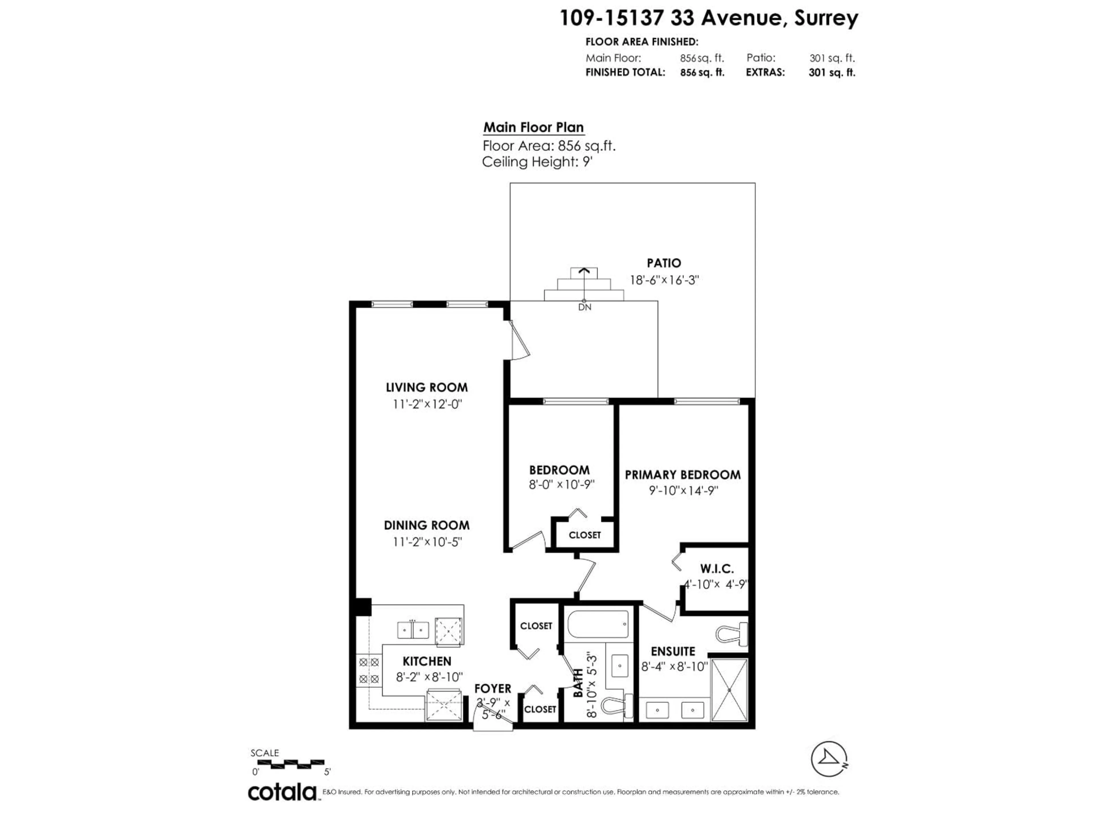 Floor plan for 109 - 15137 33RD AVENUE, Surrey British Columbia V3Z0Y1