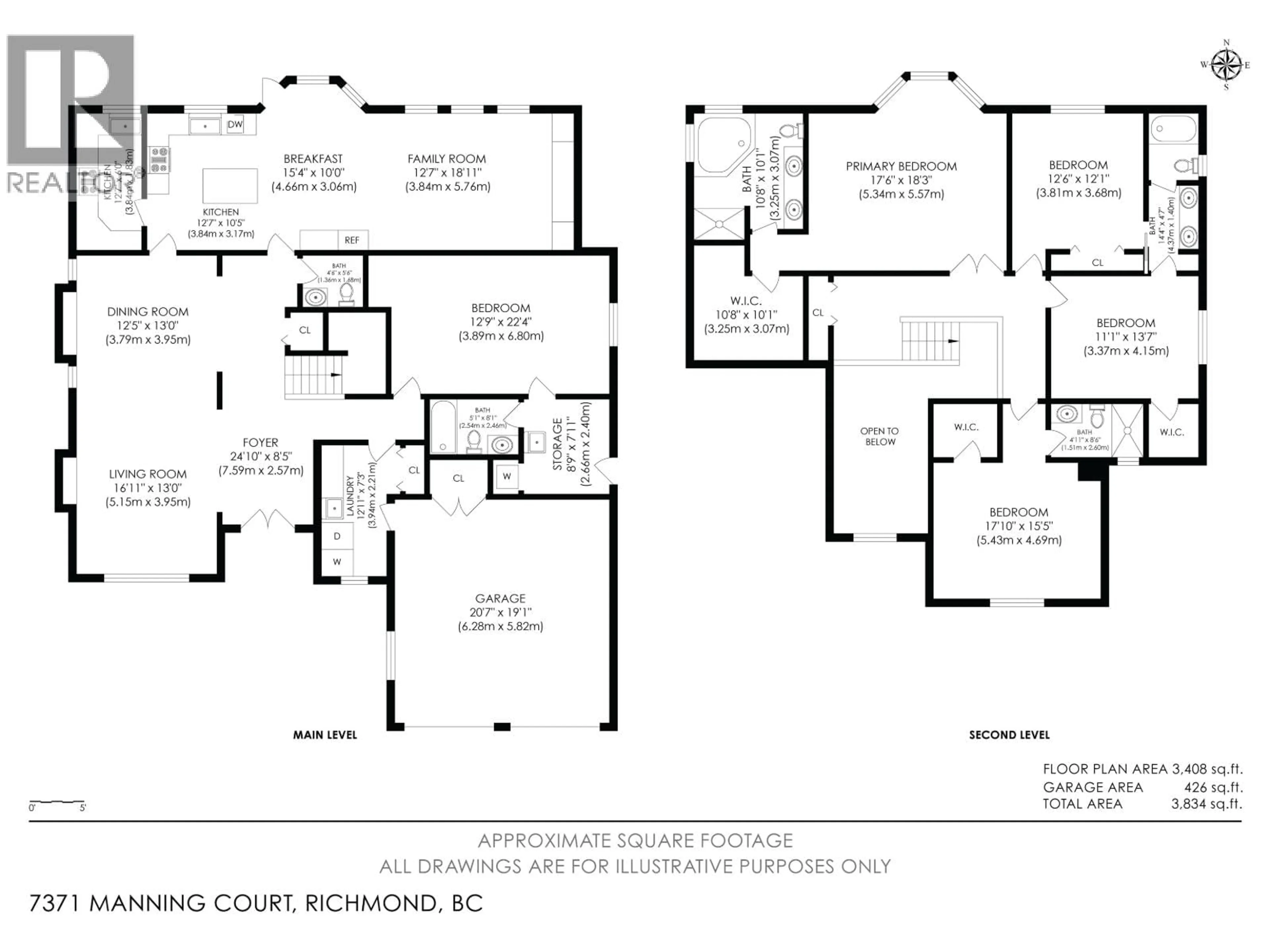 Floor plan for 7371 MANNING COURT, Richmond British Columbia V7A4J3