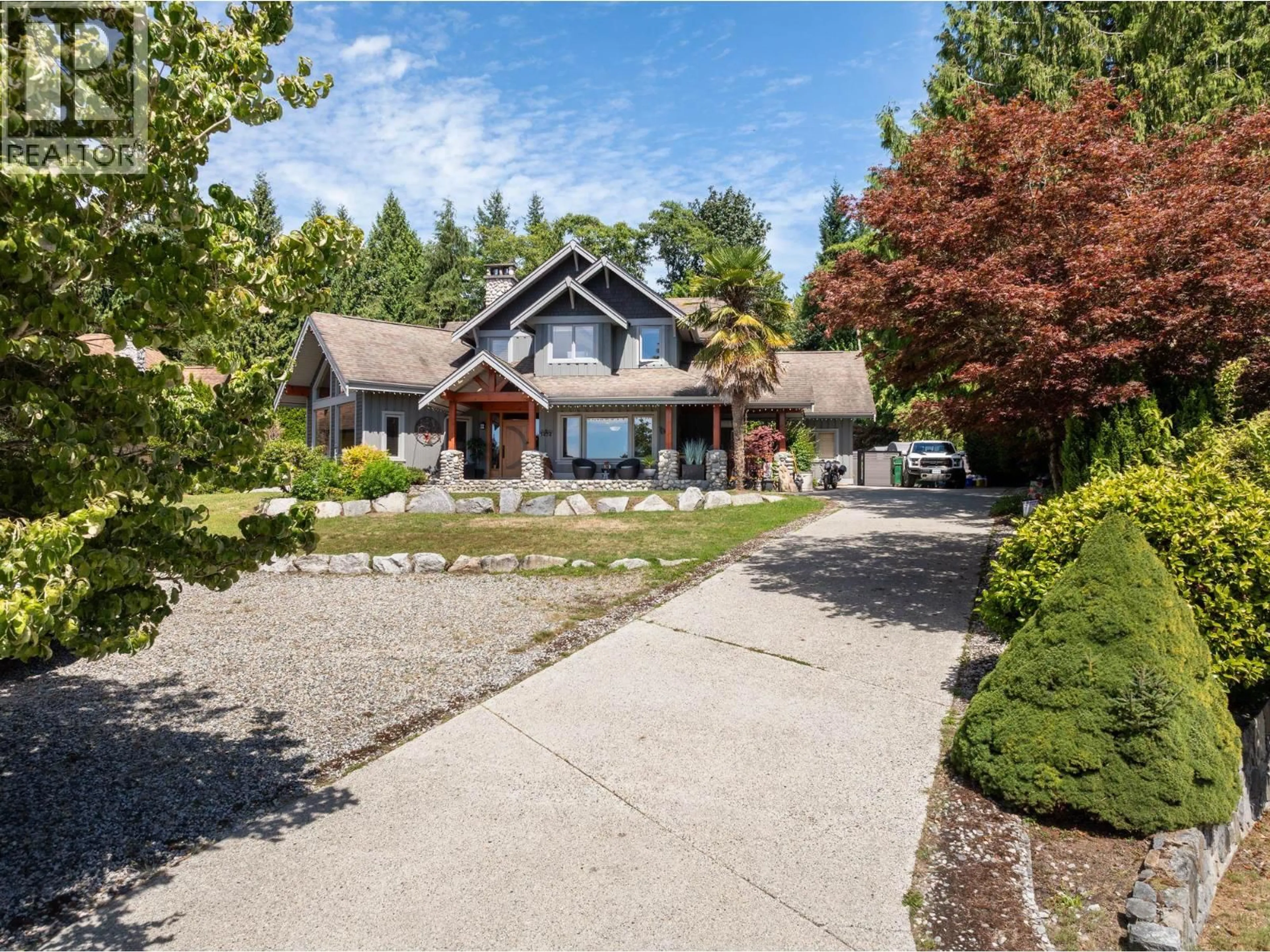 A pic from outside/outdoor area/front of a property/back of a property/a pic from drone, street for 1474 VERNON DRIVE, Gibsons British Columbia V0N1V5