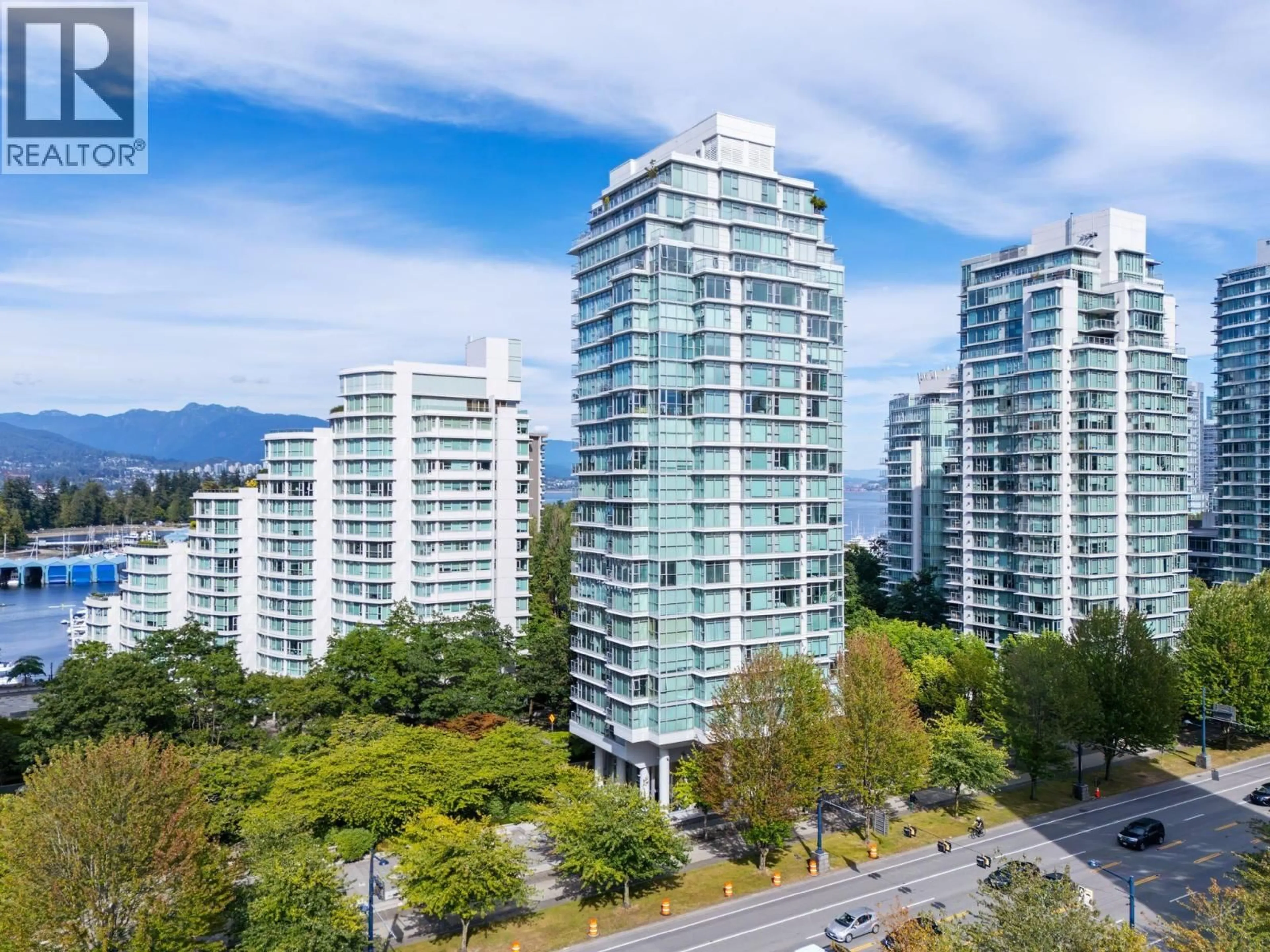A pic from outside/outdoor area/front of a property/back of a property/a pic from drone, city buildings view from balcony for 1803 - 1710 BAYSHORE DRIVE, Vancouver British Columbia V6G3G4