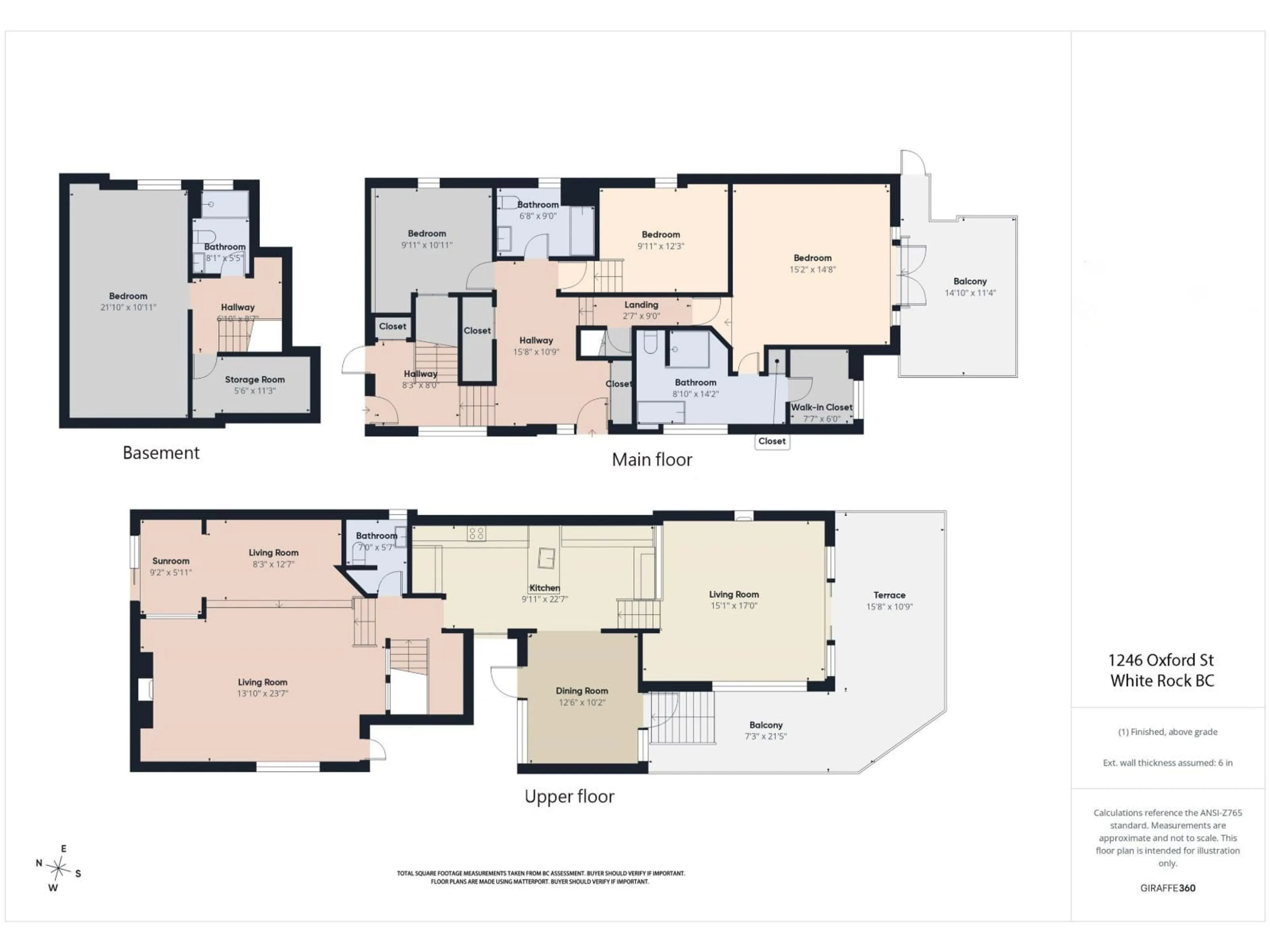 Floor plan for 1246 OXFORD STREET, White Rock British Columbia V4B5G8