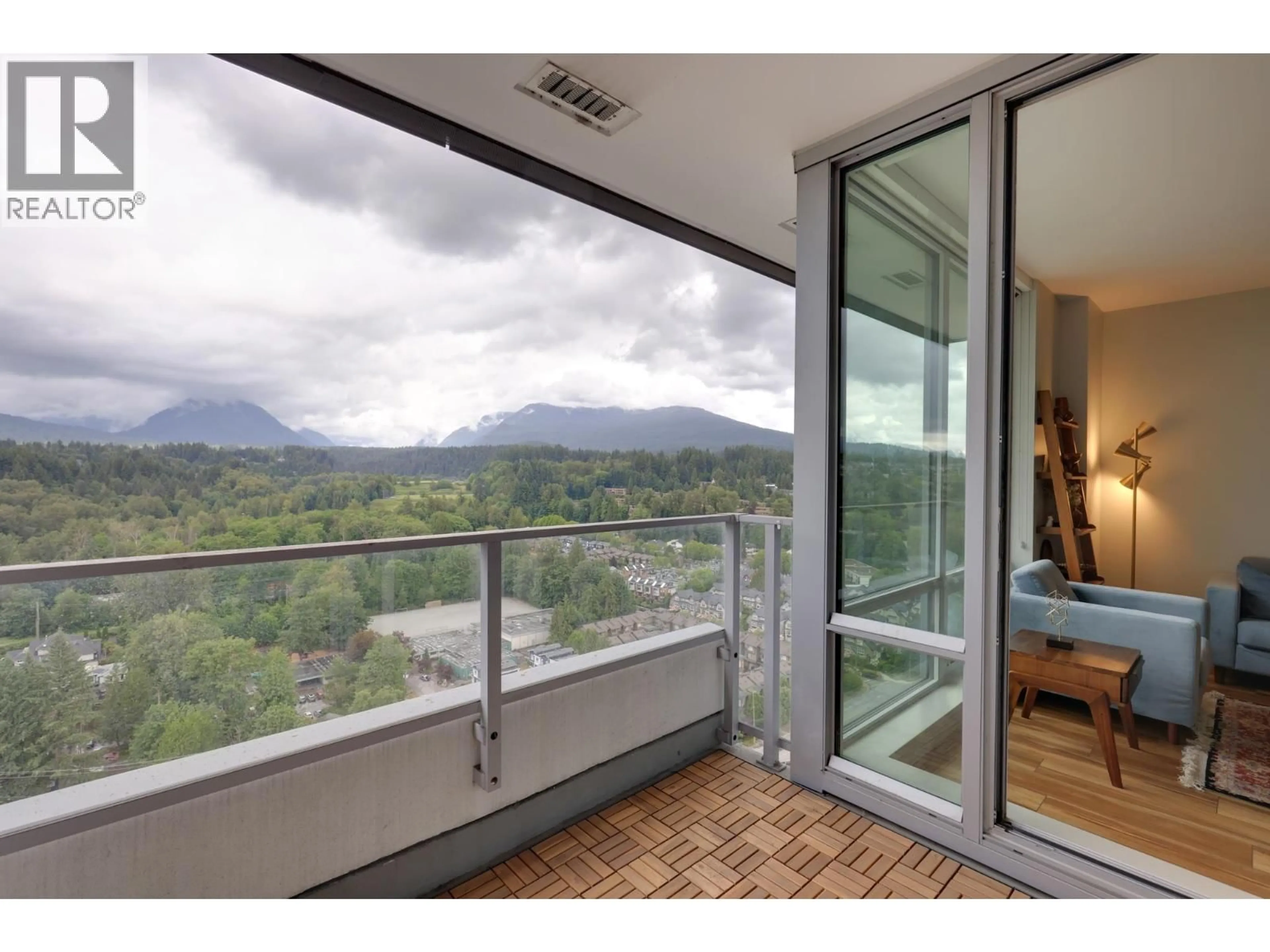 Balcony in the apartment, mountain view for 2601 - 680 SEYLYNN CRESCENT, North Vancouver British Columbia V7J0B5