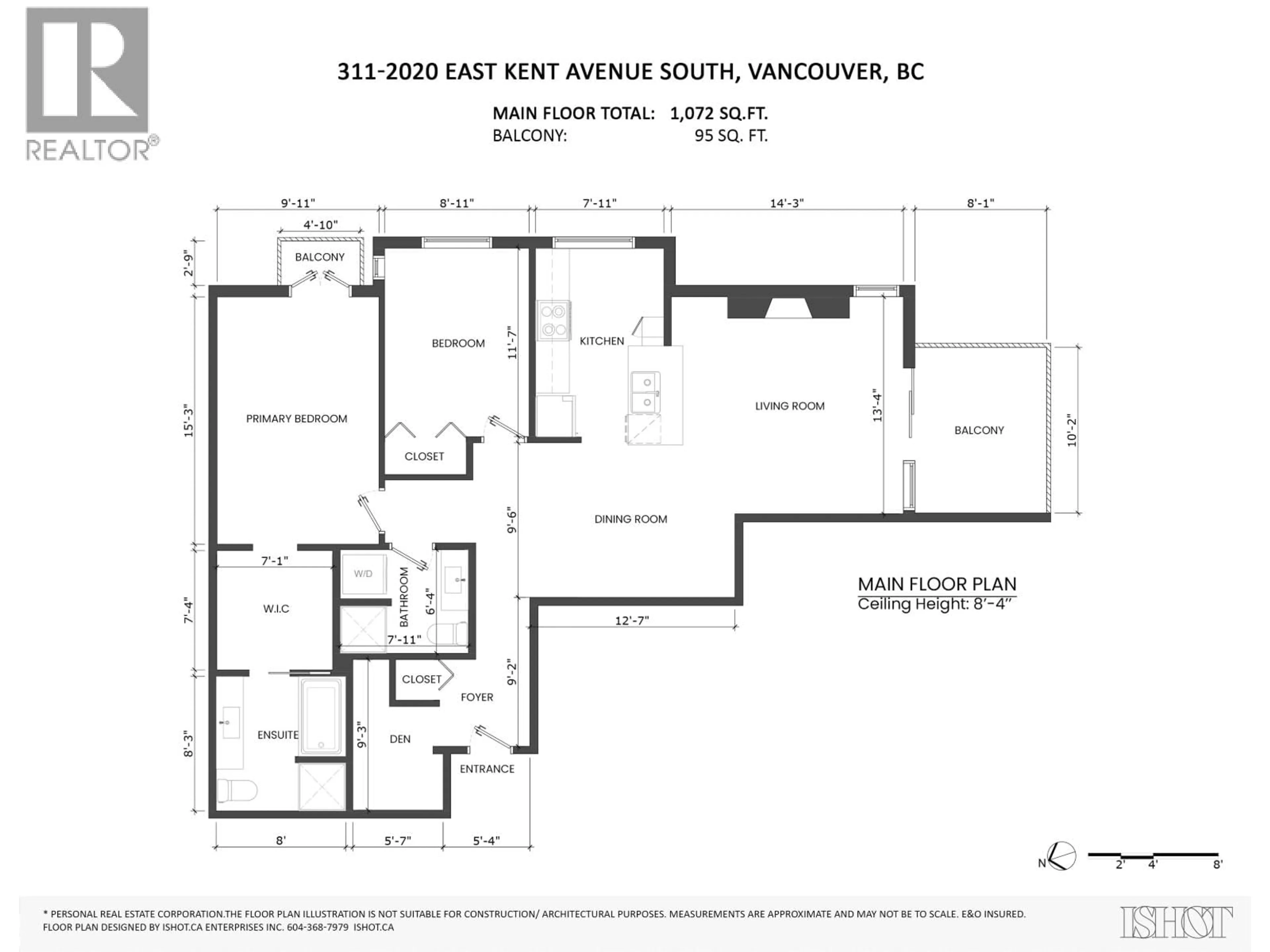 Floor plan for 311 - 2020 KENT AVENUE SOUTH, Vancouver British Columbia V5P4X1