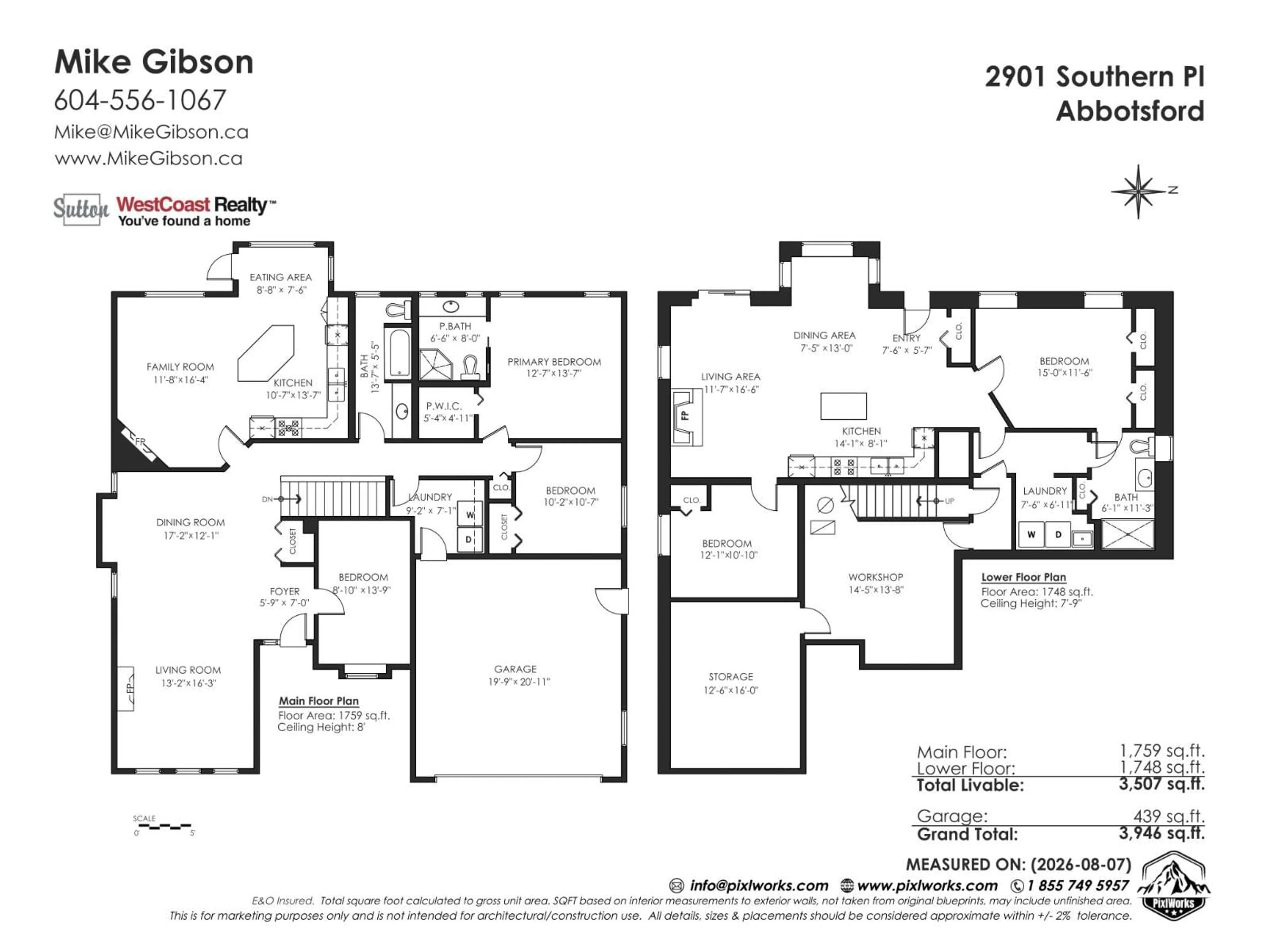 Floor plan for 2901 SOUTHERN PLACE, Abbotsford British Columbia V2T5H7