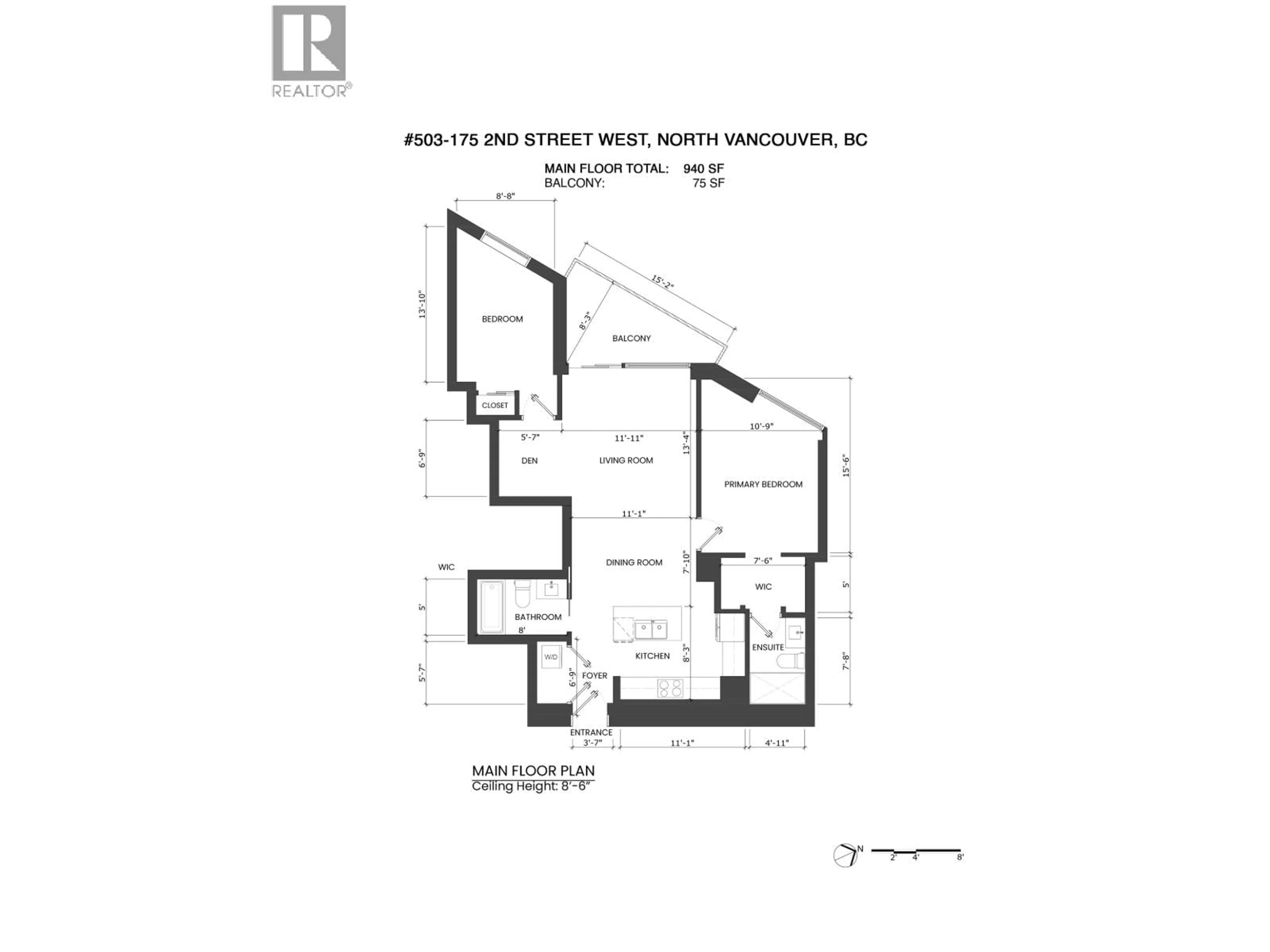 Floor plan for 503 - 175 2ND STREET, North Vancouver British Columbia V7M0A5
