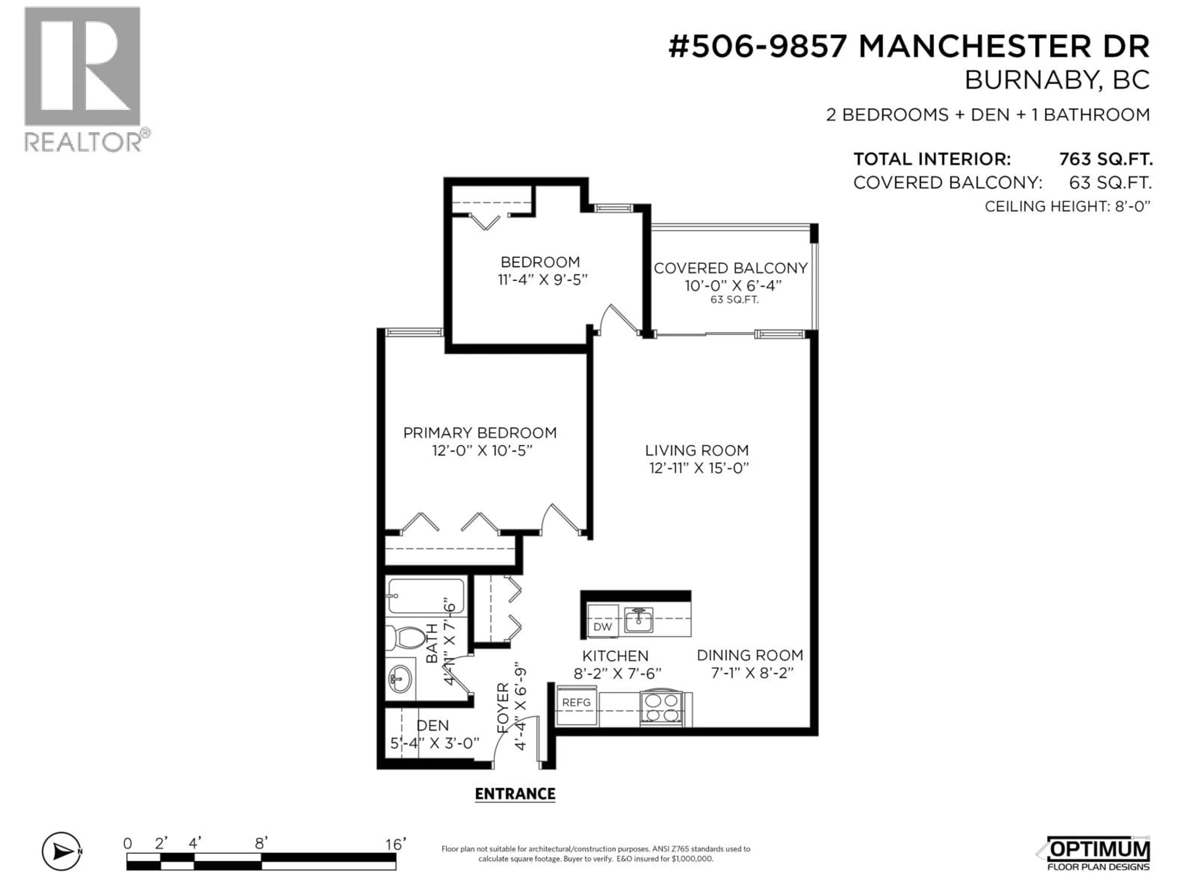 Floor plan for 506 - 9857 MANCHESTER DRIVE, Burnaby British Columbia V3N4P5